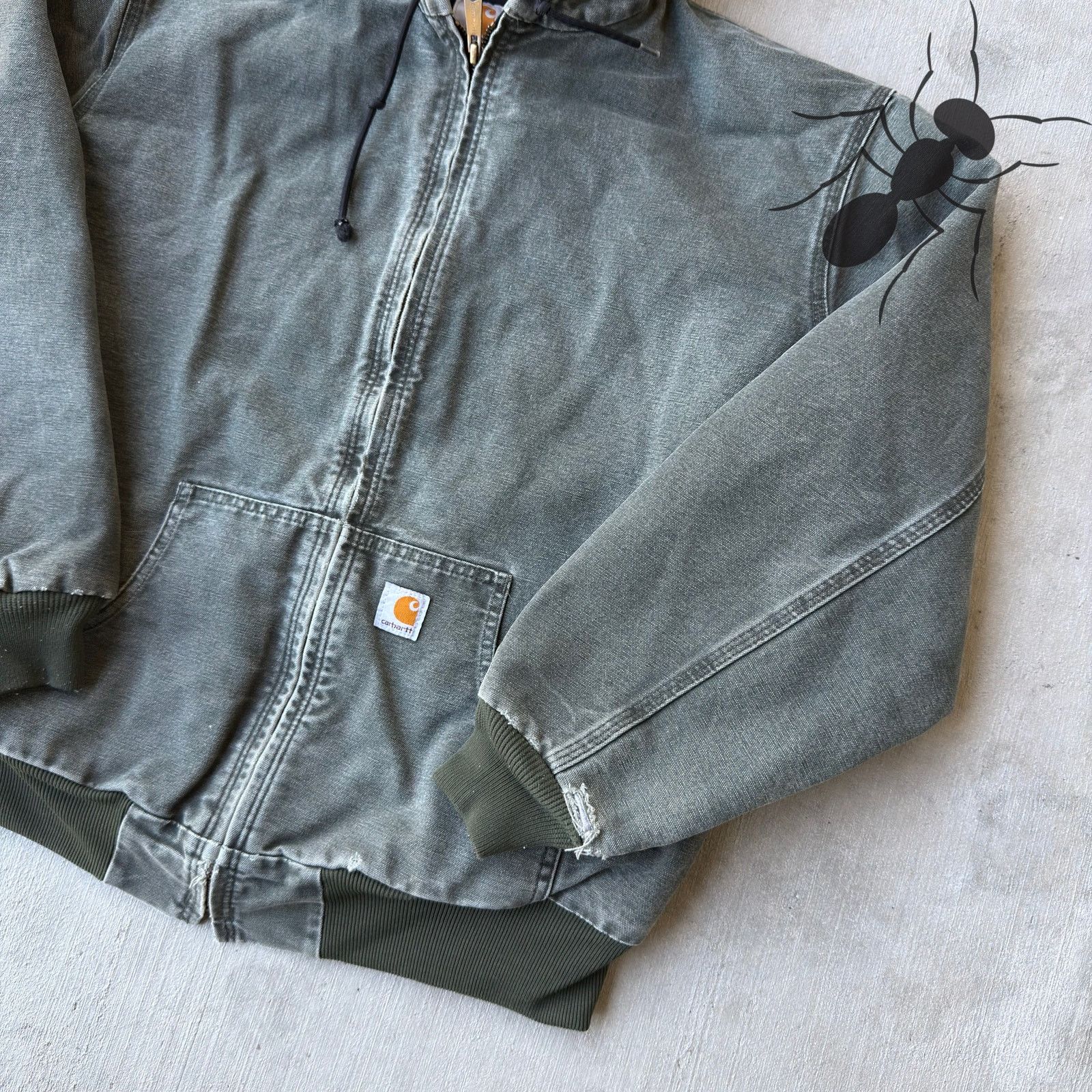 Carhartt × Vintage Carhartt WOMENS WJ130 MOS green hooded work wear jacket Size US XL / EU 56 / 4 - 4 Thumbnail