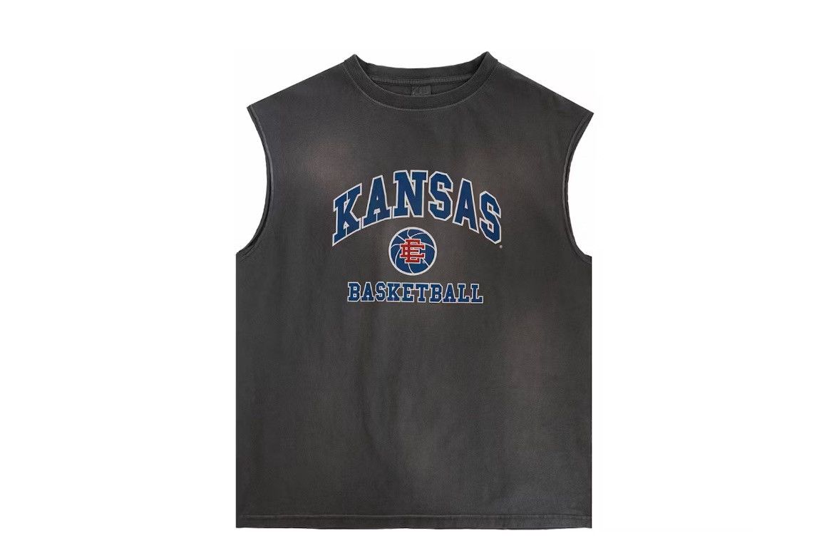 Eric Emanuel Eric Emanuel EE washed grey Kansas Jayhawks cutoff shirt Size US L / EU 52-54 / 3 - 1 Thumbnail
