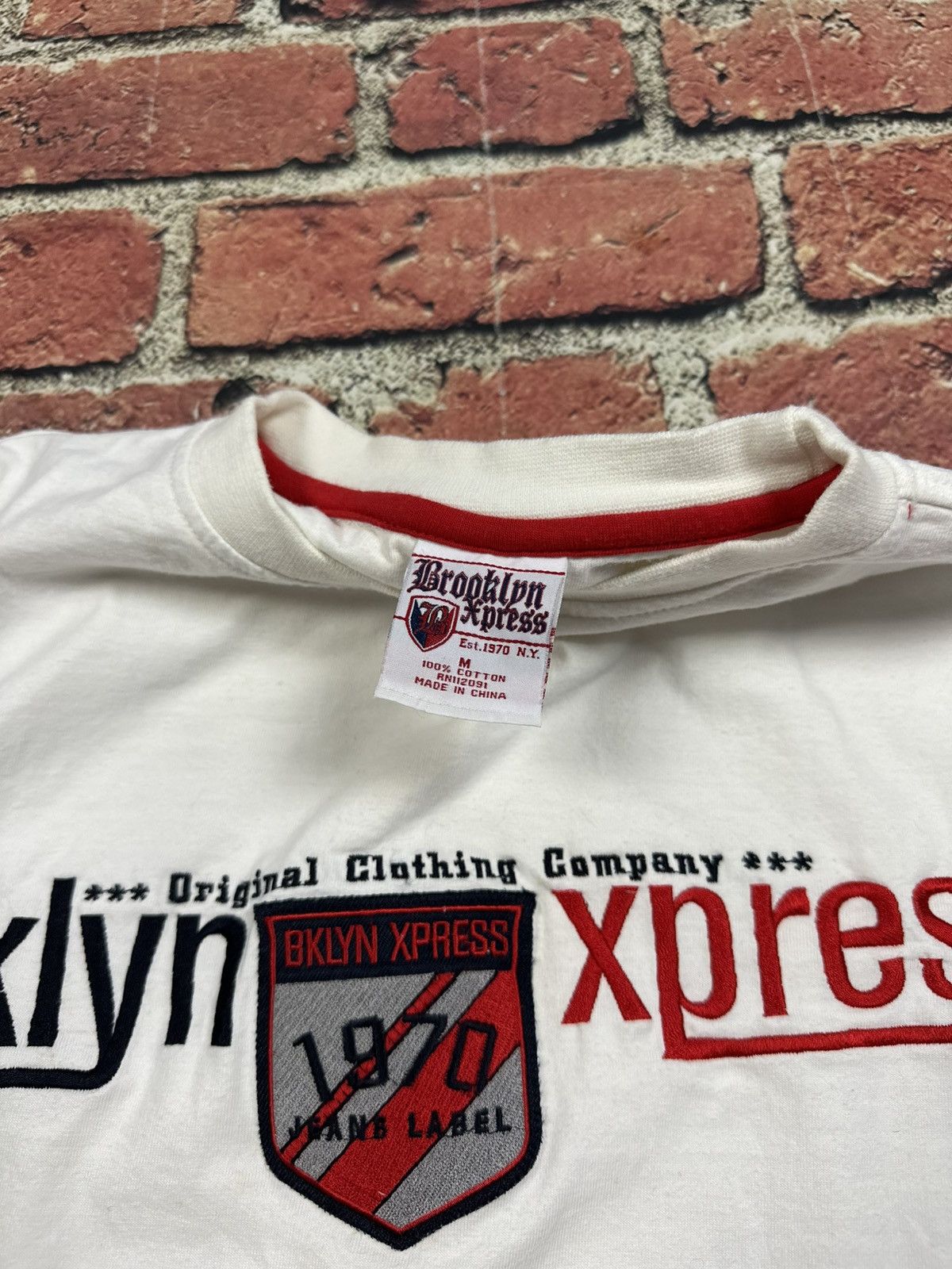 Brooklyn Xpress Vintage Y2K Brooklyn Xpress T Shirt Hip Hop Embroidered Logo Size US M / EU 48-50 / 2 - 6 Thumbnail