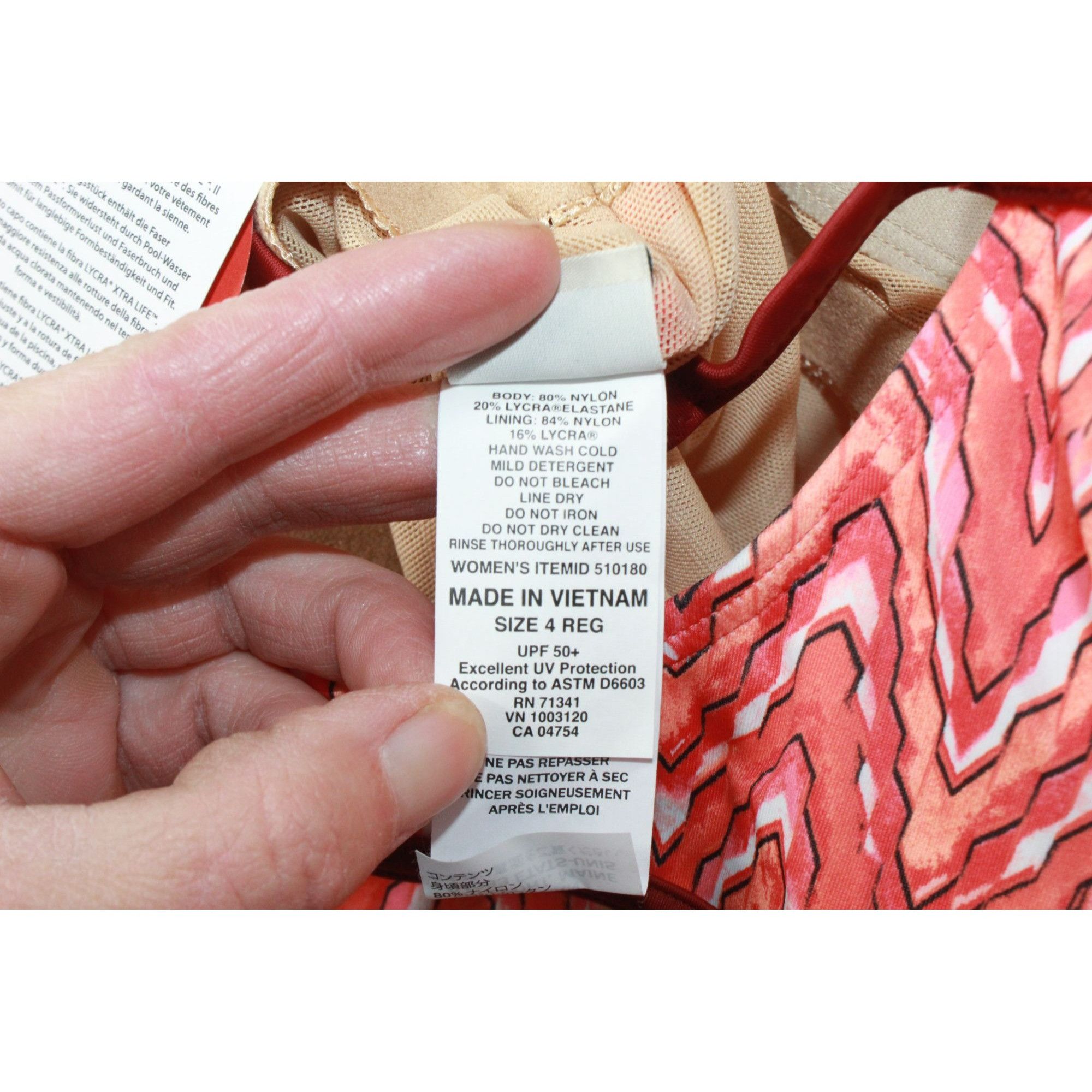 L.L. Bean LL Bean Women's Tankini Swimsuit Top Lined Cups Print Size S / US 4 / IT 40 - 8 Thumbnail