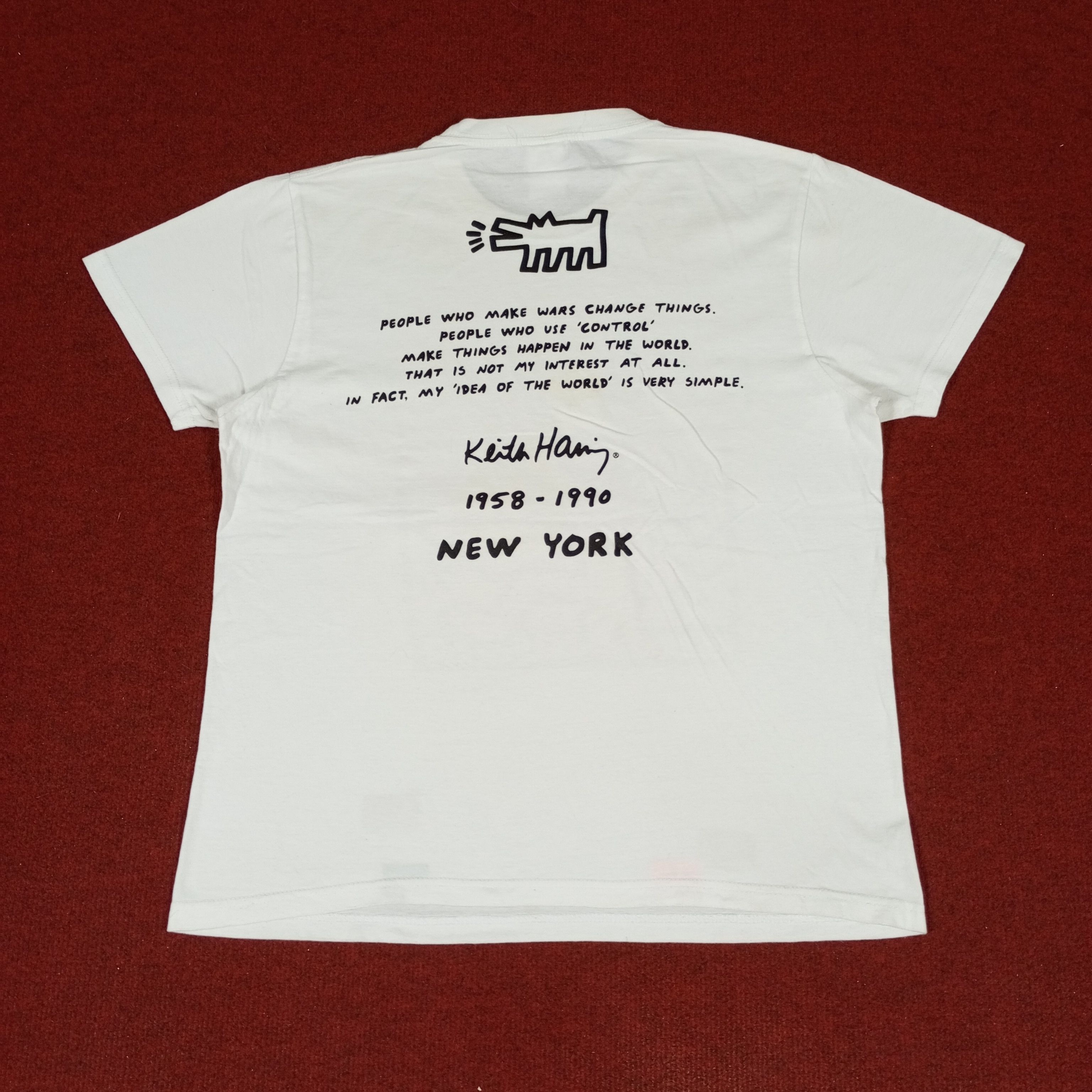 Keith Haring × Vintage Keith Haring Streetwear Style Tshirt Size US M / EU 48-50 / 2 - 3 Thumbnail
