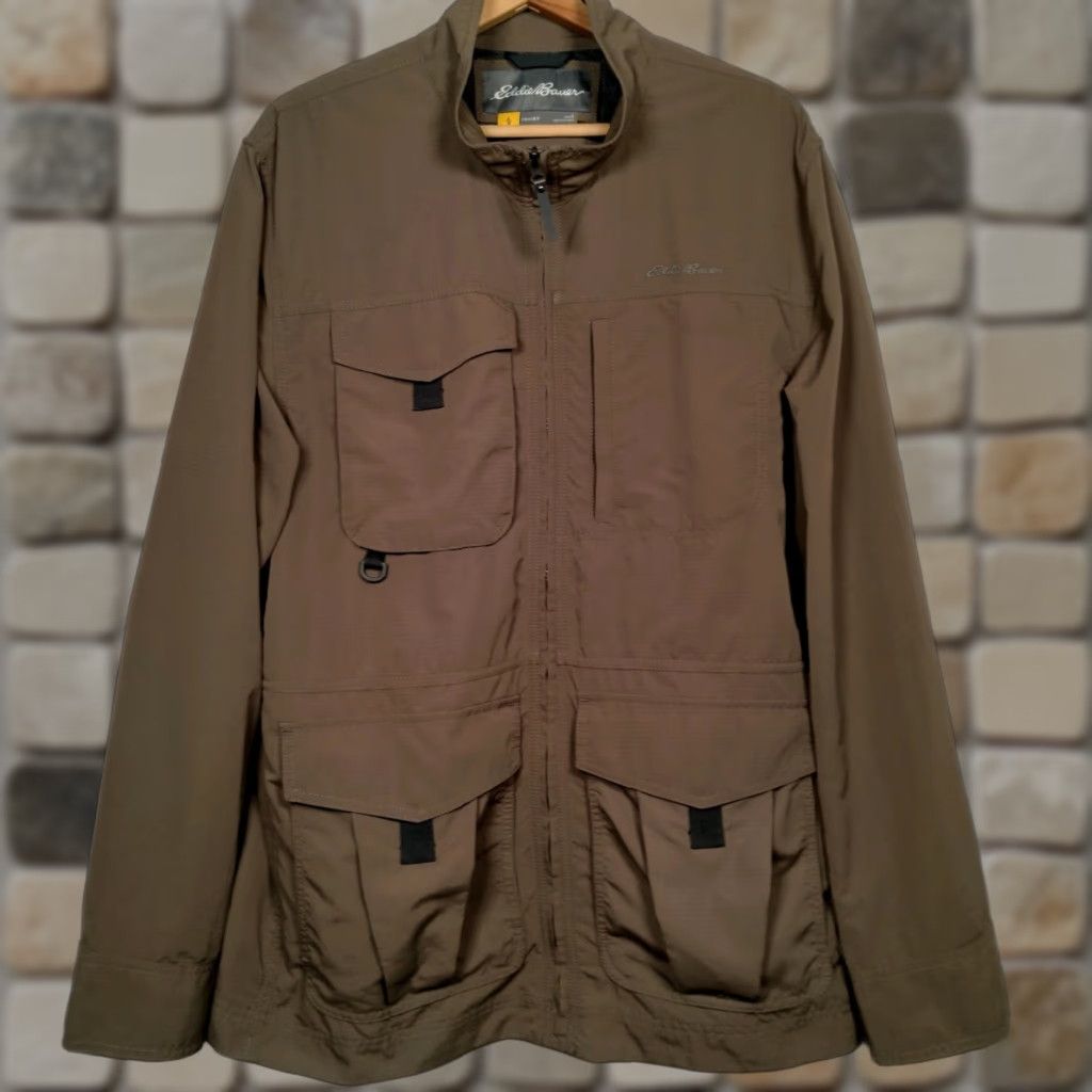 Eddie Bauer VINTAGE Eddie Bauer Travex Jacket Men L Khaki Rip Stop Utility Outdoors Travel Jacket Size US L / EU 52-54 / 3 - 1 Thumbnail