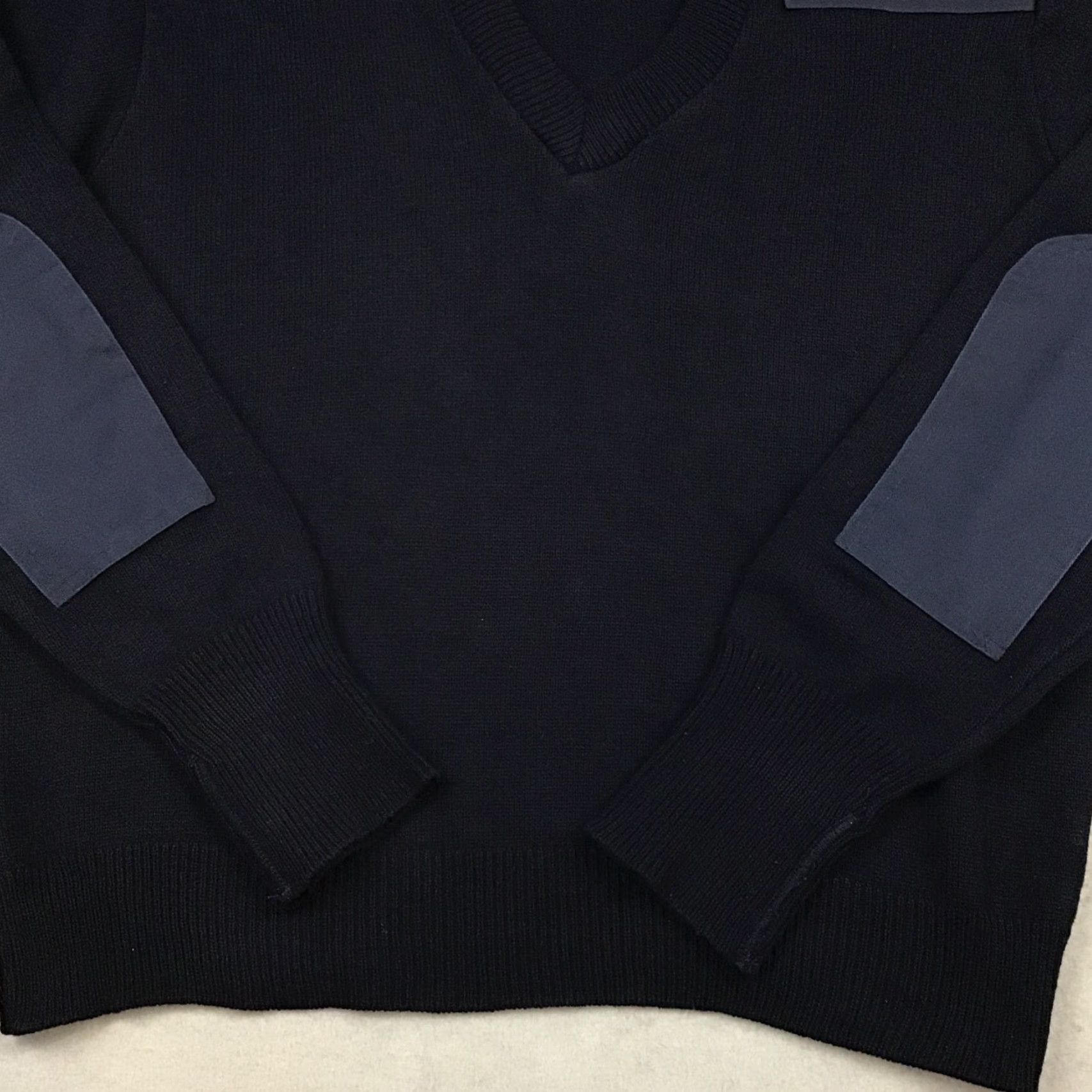 Commando SFKM Sweater Men XL Blue V-Neck Elbow Patch Pullover Size US XL / EU 56 / 4 - 4 Thumbnail