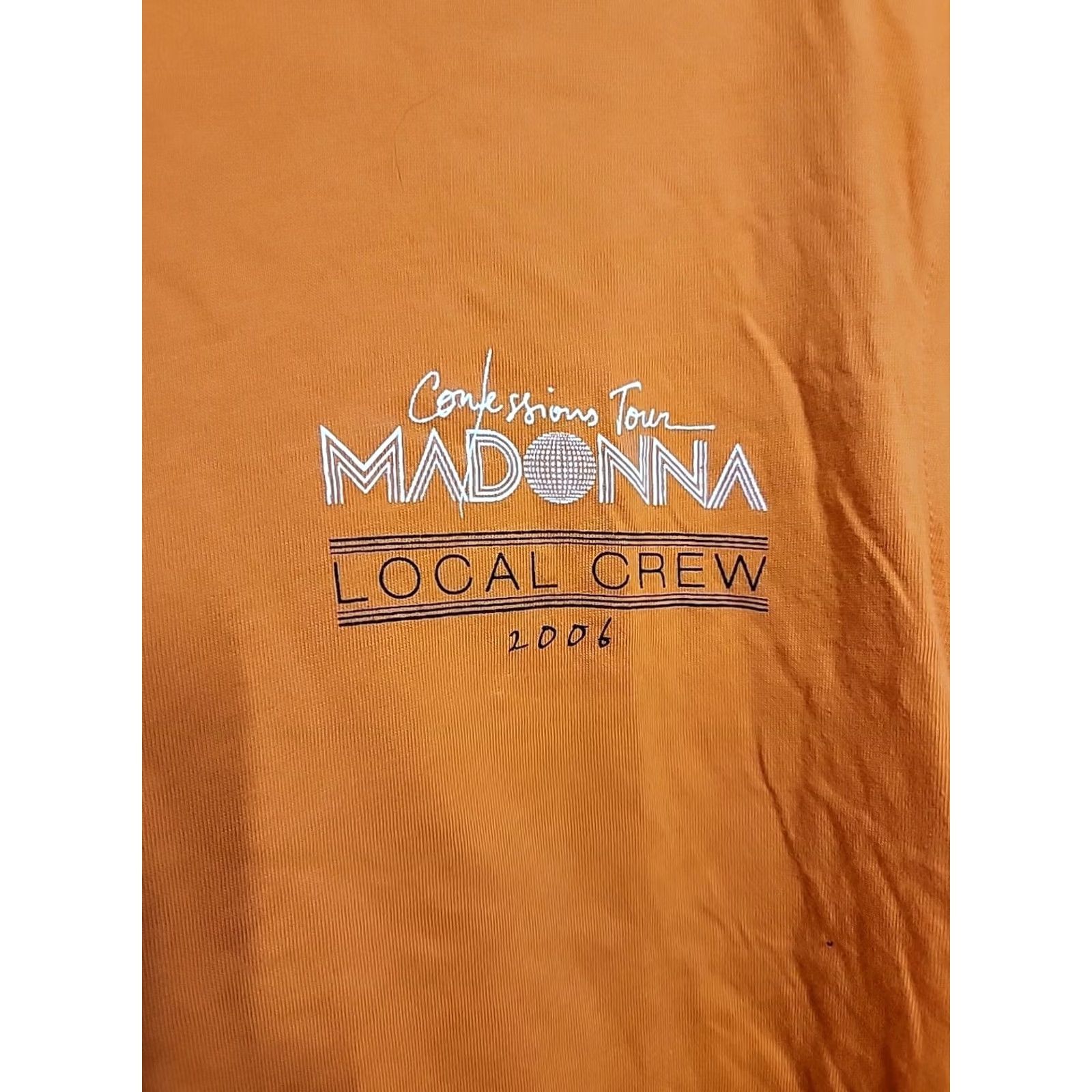 H&M VINTAGE Madonna Confessions Tour Local Crew Shirt 2006 Orange XL Crew Neck T-Shirt Mens Size US XL / EU 56 / 4 - 2 Thumbnail