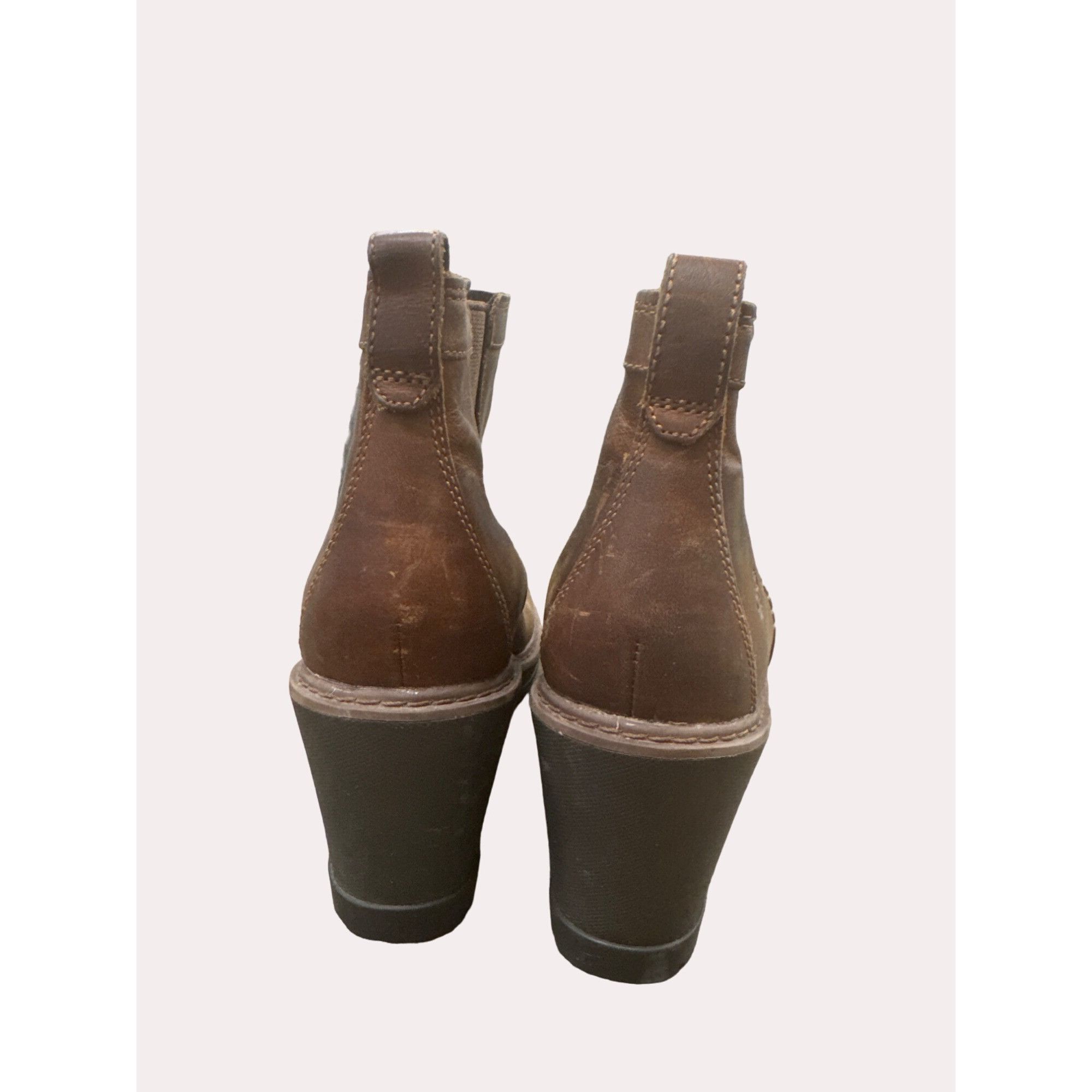 Timberland Timberland grip stick women’s brown leather wedge ankle boot Size US 8.5 / IT 38.5 - 6 Thumbnail