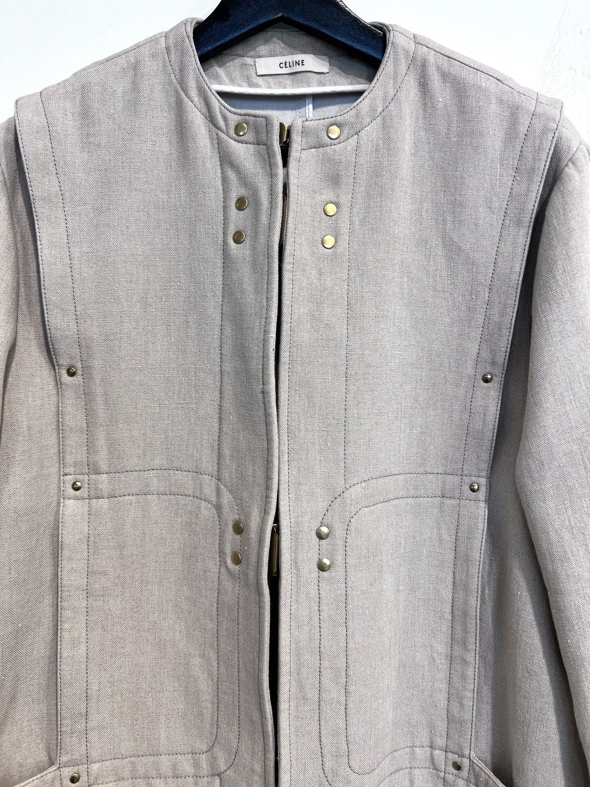 Celine Céline coat linen Archive piece Size S / US 4 / IT 40 - 2 Thumbnail
