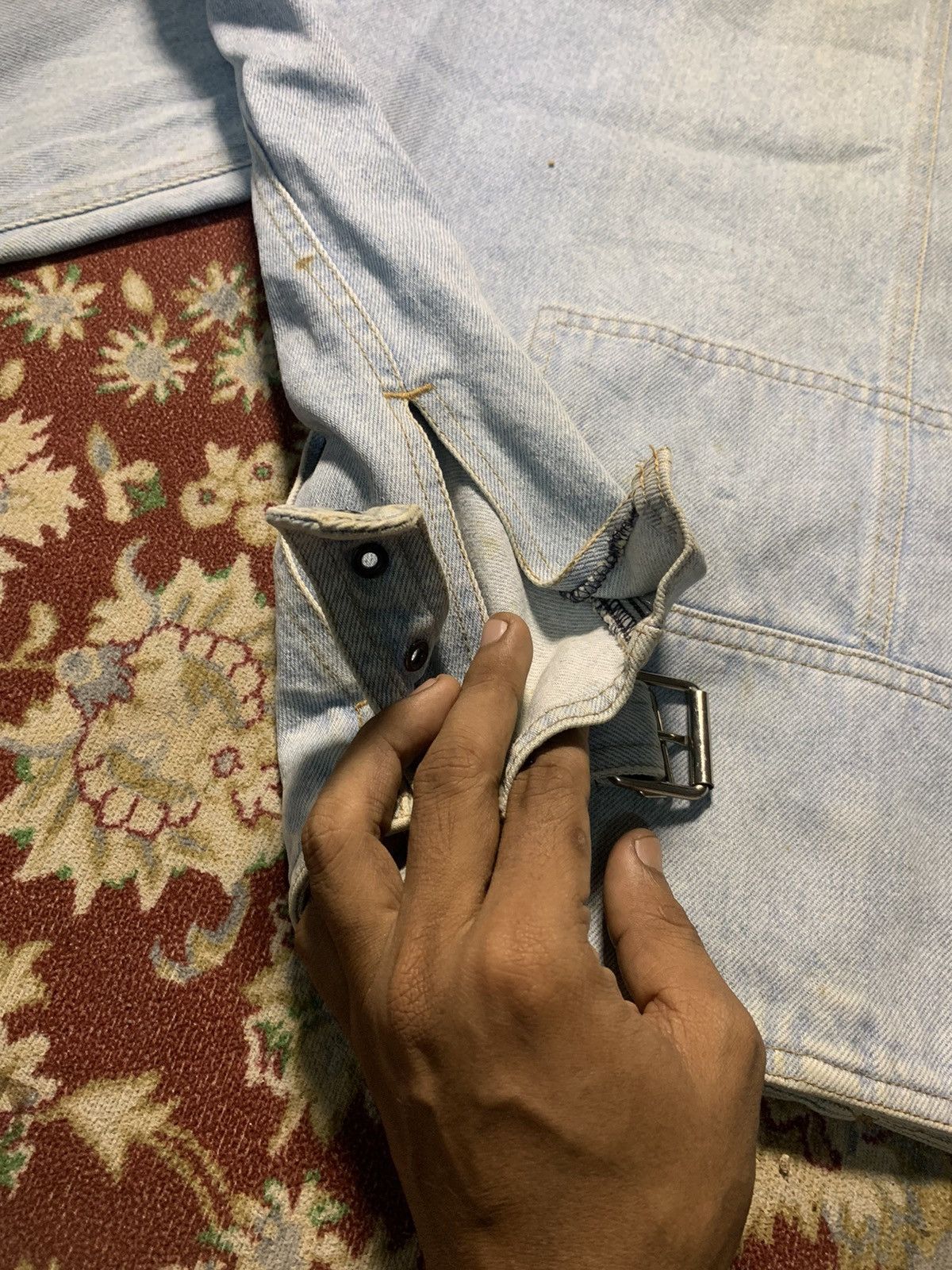 Marithe + Francois Girbaud 80s MARITHE FRANCOIS GIRBAUD DENIM JACKET BUCKLE SIDE Size US XL / EU 56 / 4 - 13 Thumbnail