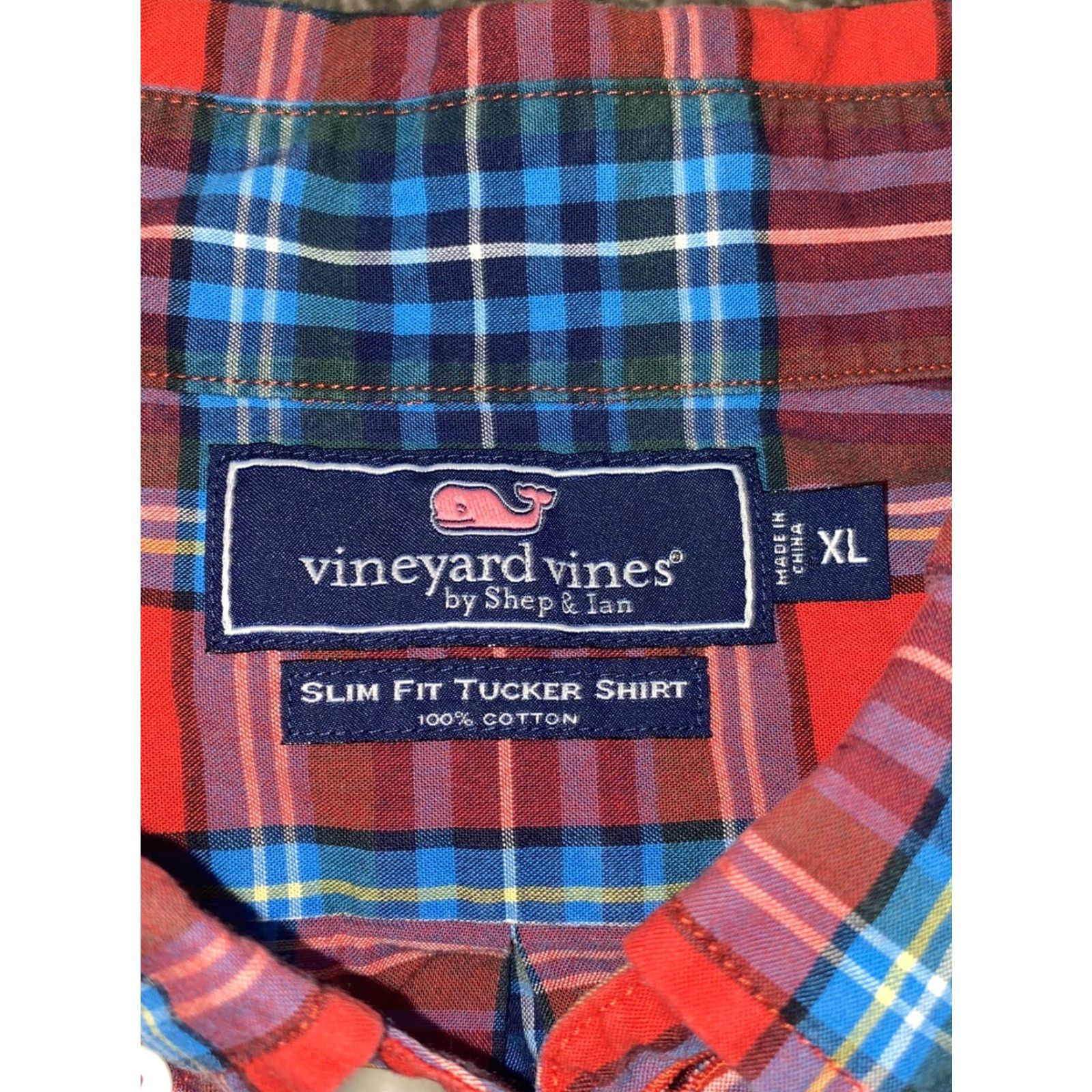 Vineyard Vines VINEYARD VINES Tucker Shirt Button-Down Plaid Shirt Slim Fit Mens XL Multicolor Size US XL / EU 56 / 4 - 4 Thumbnail
