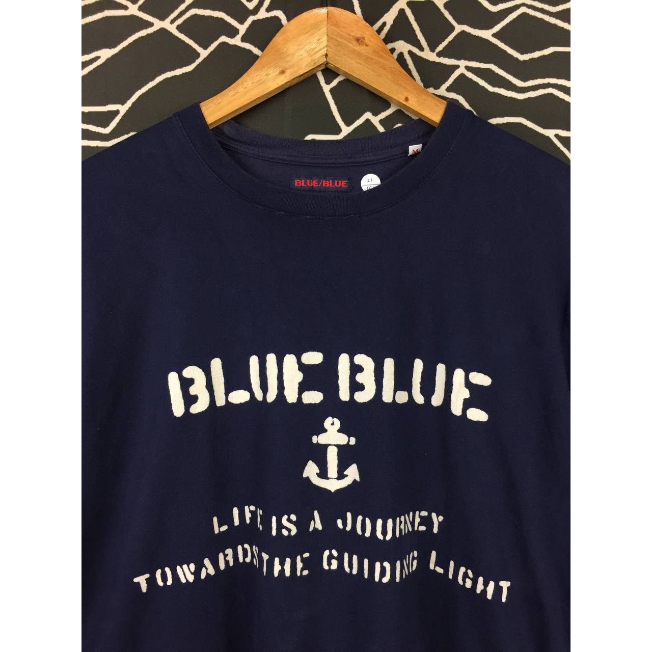 Blue Blue Japan Vtg Blue Blue Japan Life Is A Journey Quote Tee Size US M / EU 48-50 / 2 - 3 Thumbnail