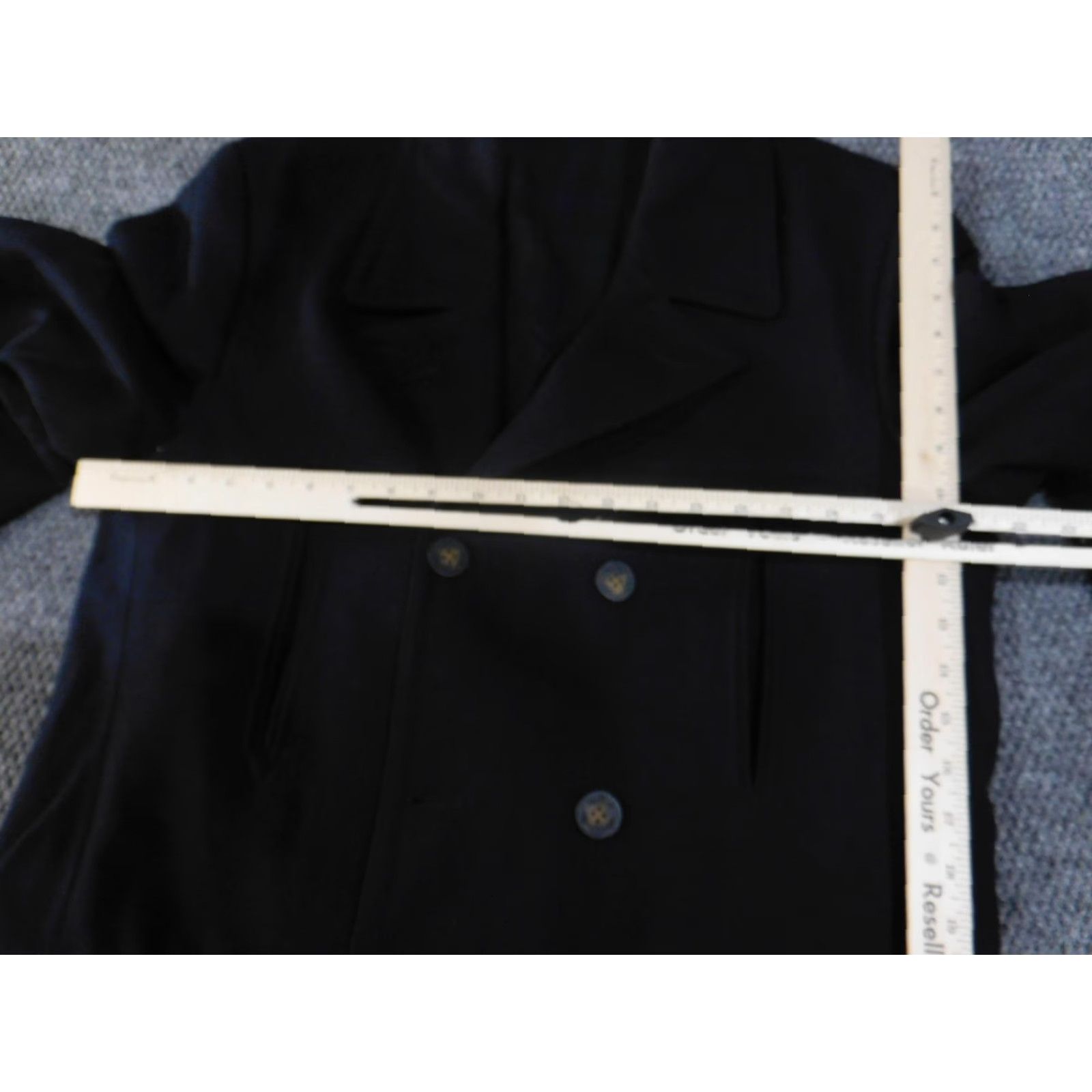 Ralph Lauren VINTAGE Lauren Ralph Lauren Coat Mens 40L Wool Blend Peacoat Button Overcoat Classic Size US XXS / EU 40 - 6 Thumbnail