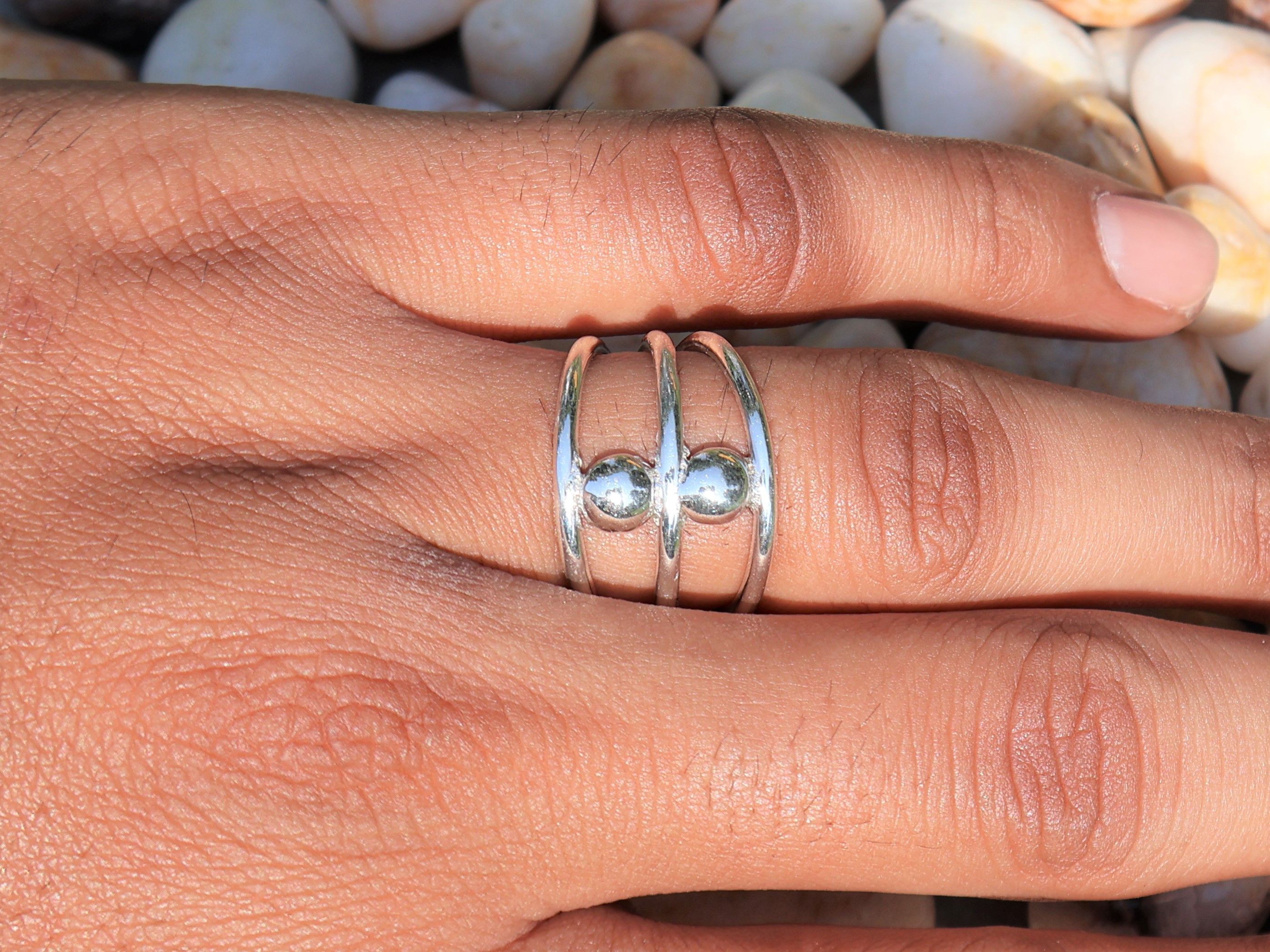 Handmade Triple Band Ring, 925 Silver Jewelry, Handmade Women Rings Size ONE SIZE - 6 Thumbnail