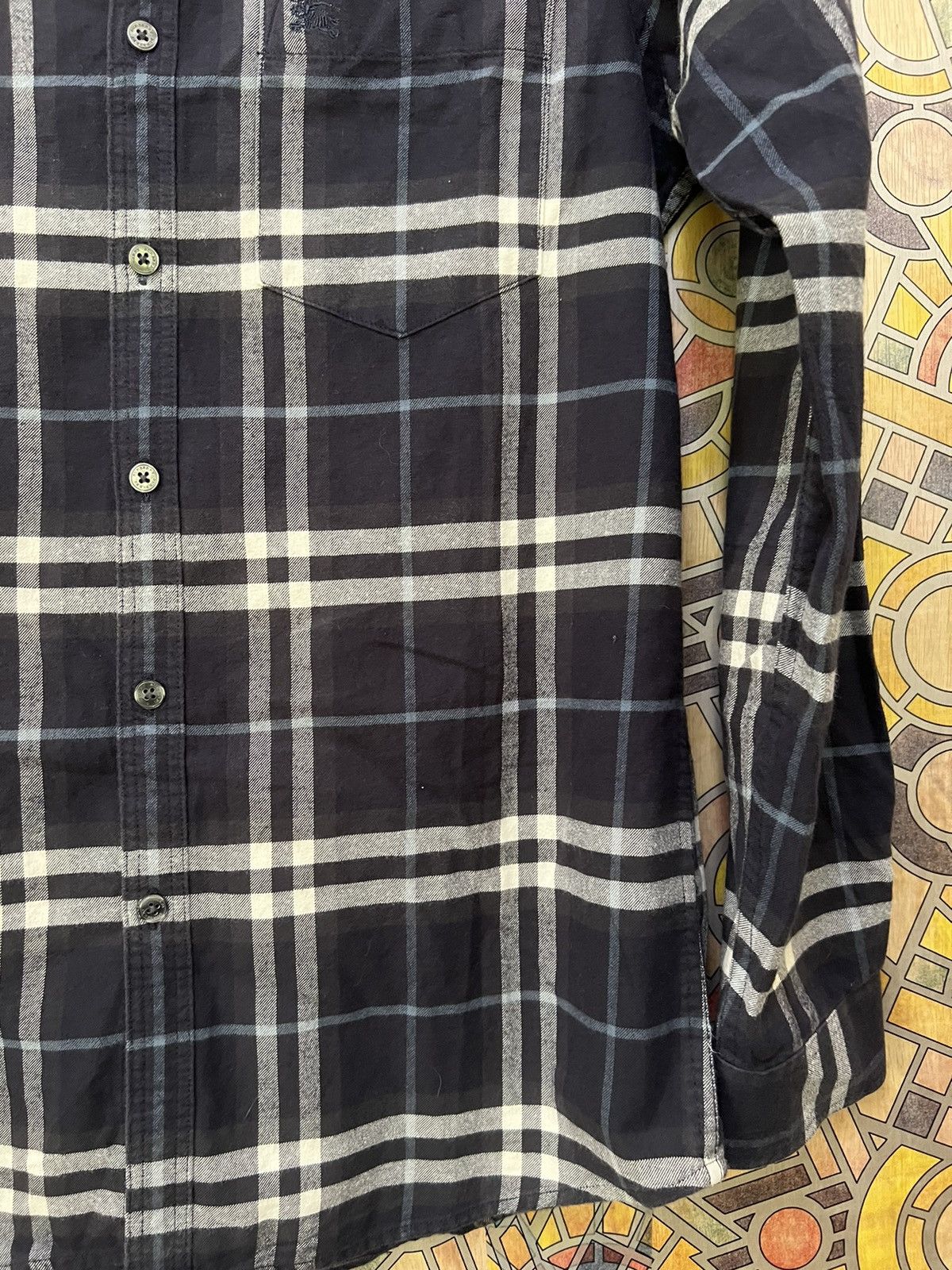 Burberry Burberry Somerton Nova Check Long Sleeve Shirt Men's Small Size US S / EU 44-46 / 1 - 7 Thumbnail