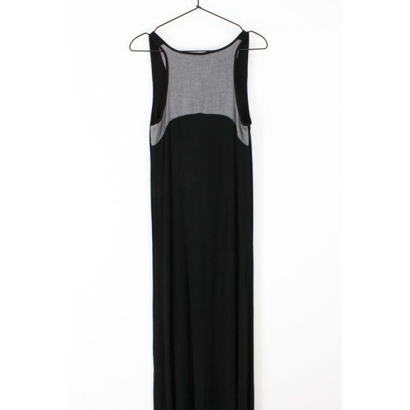 Vince Vince Black & Grey Color Block Maxi Dress Size S / US 4 / IT 40 - 4 Thumbnail