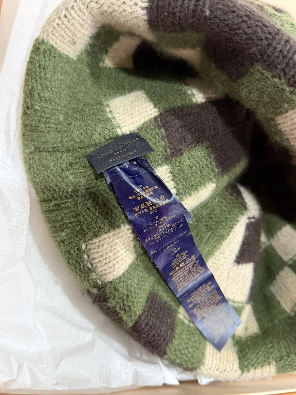 Louis Vuitton Louis Vuitton Pharrell Damoflage Damier Camo Beanie Knit Hat Size ONE SIZE - 10 Thumbnail