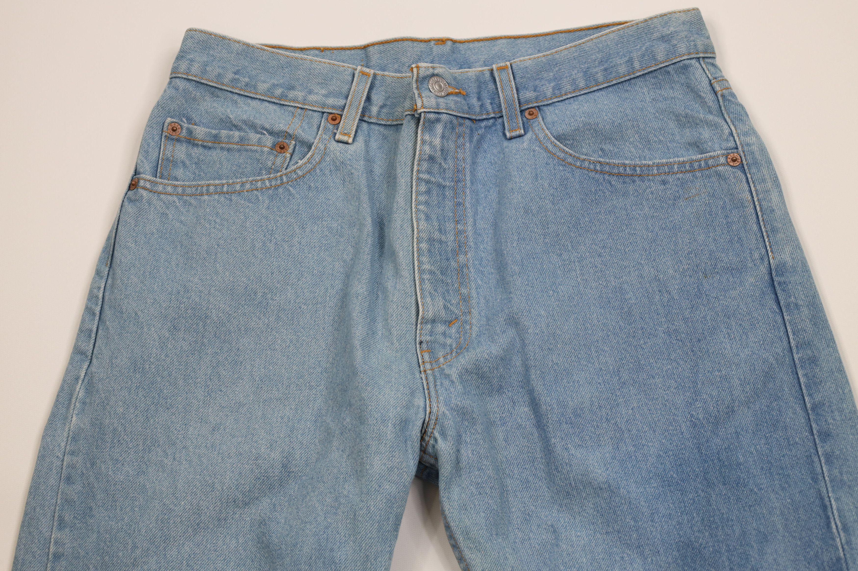 Levi's Vintage Y2K 2002 Levis 505 Regular Straight Leg Jeans Blue Size US 34 / EU 50 - 2 Thumbnail