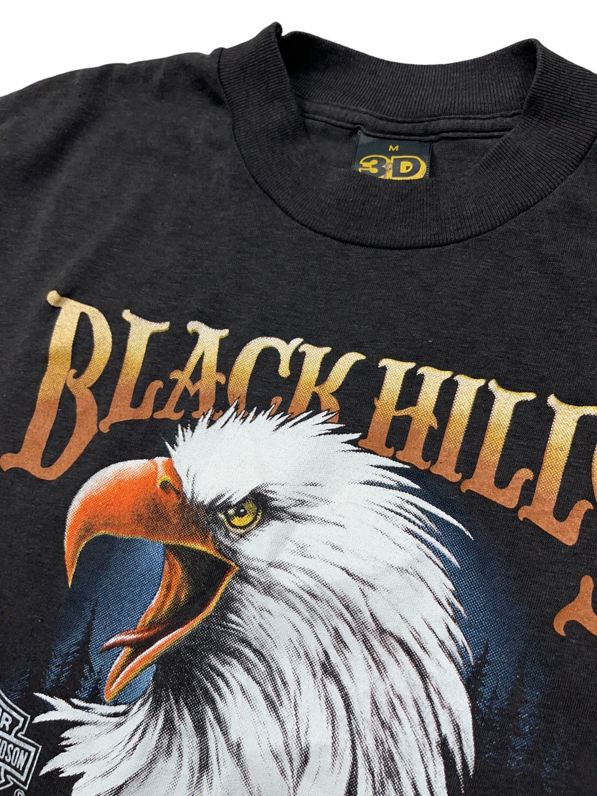 Harley Davidson Vintage 1989 3D Emblem Harley Davidson Sturgis Eagle T-shirt Size US M / EU 48-50 / 2 - 8 Thumbnail
