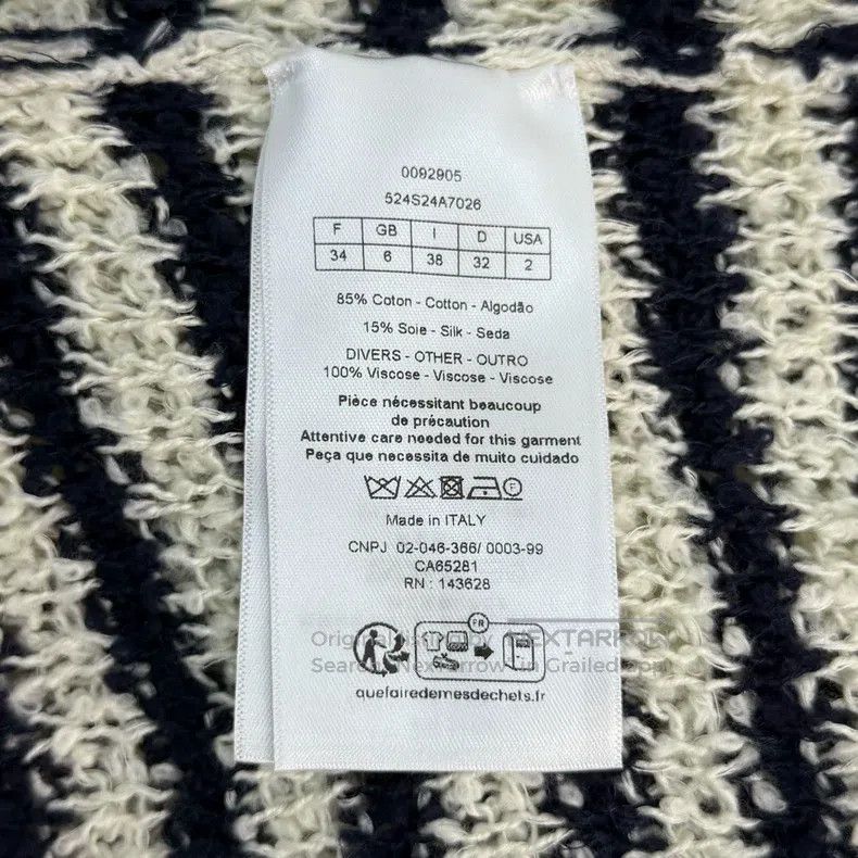 Dior Dior 25 new striped classic logo mulberry silk short-sleev Size XXS / US 00 / IT 34 - 6 Thumbnail