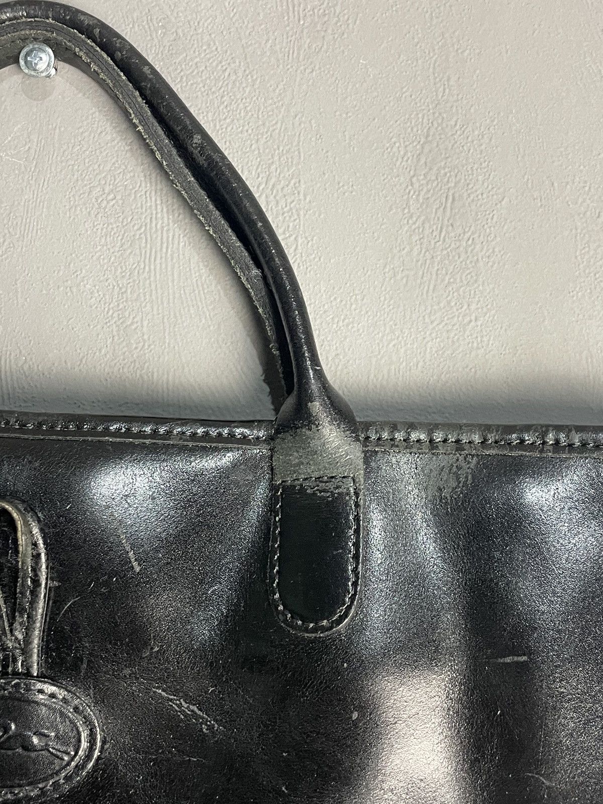 Longchamp LONGCHAMP Large Black Leather Silver Toggle Shoulder Bag EUC Size ONE SIZE - 4 Thumbnail