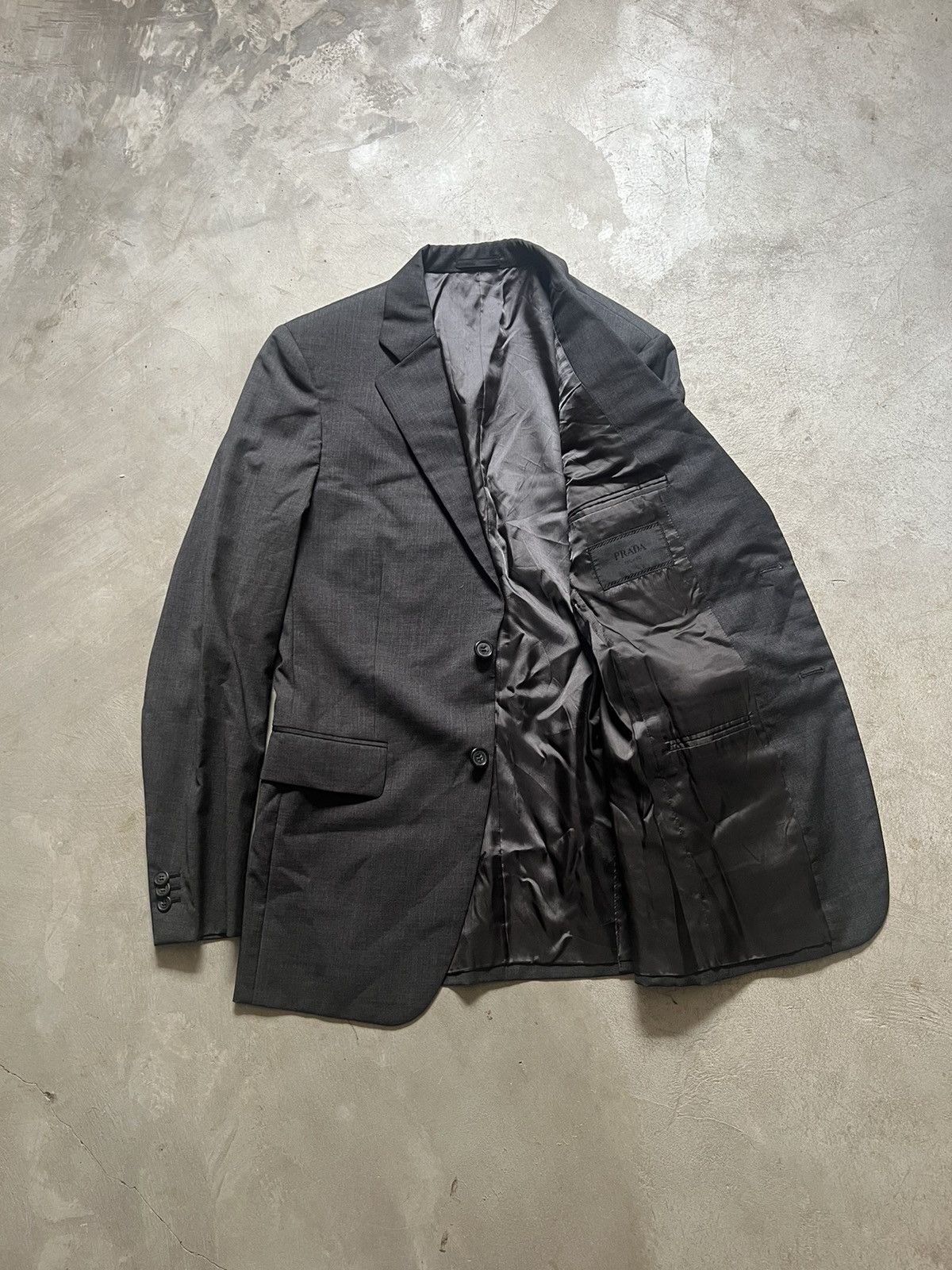 Designer × Prada Prada Fall 2009 3 Button Wool Blazer Coat Size 46R - 2 Thumbnail