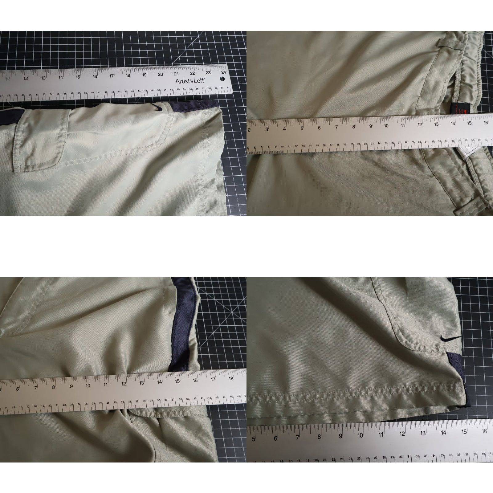 Nike VINTAGE Nike Cargo Shorts Mens XL Beige 35 x 11 35x11 90s Outdoor Retro 90s Cargo Shorts Mens XL Beige Nike Size US 35 - 8 Thumbnail