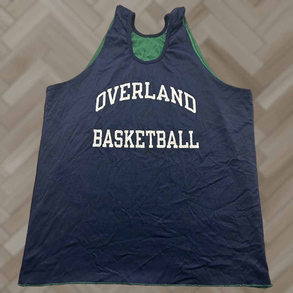 Vintage VINTAGE Overland High School Reversible Basketball Jersey Men Large Blue Green Size US L / EU 52-54 / 3 - 1 Thumbnail