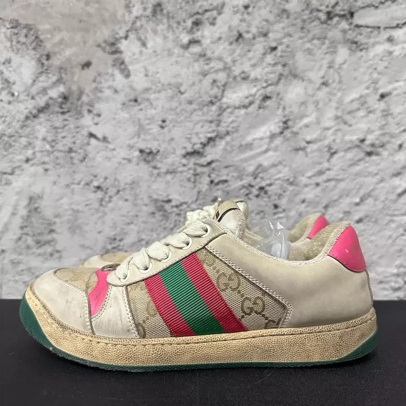 Gucci Gucci Pink Dirty Sneakers Size 35 to 37.5-2505 Size US 6 / IT 36 - 2 Thumbnail