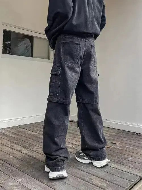 VIBE Retro washed heavy duty functional multi-pocket work jeans Size US 32 / EU 48 - 4 Thumbnail