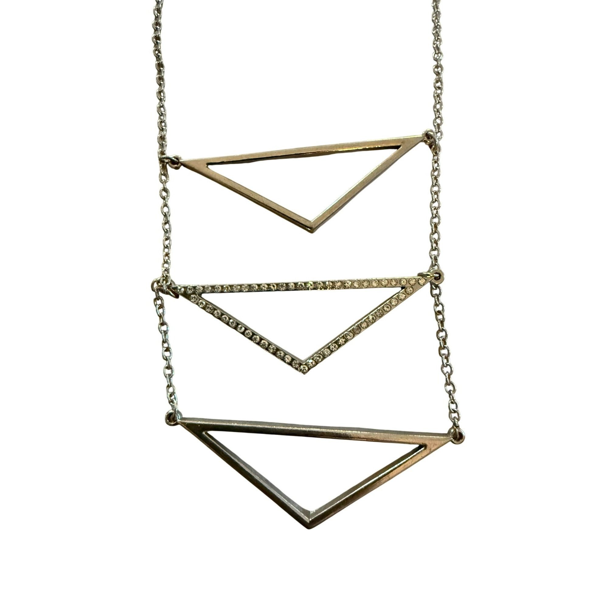 American Eagle Outfitters American Eagle Outfitters Silver-Tone Triple Triangle Pendan Size ONE SIZE - 2 Thumbnail