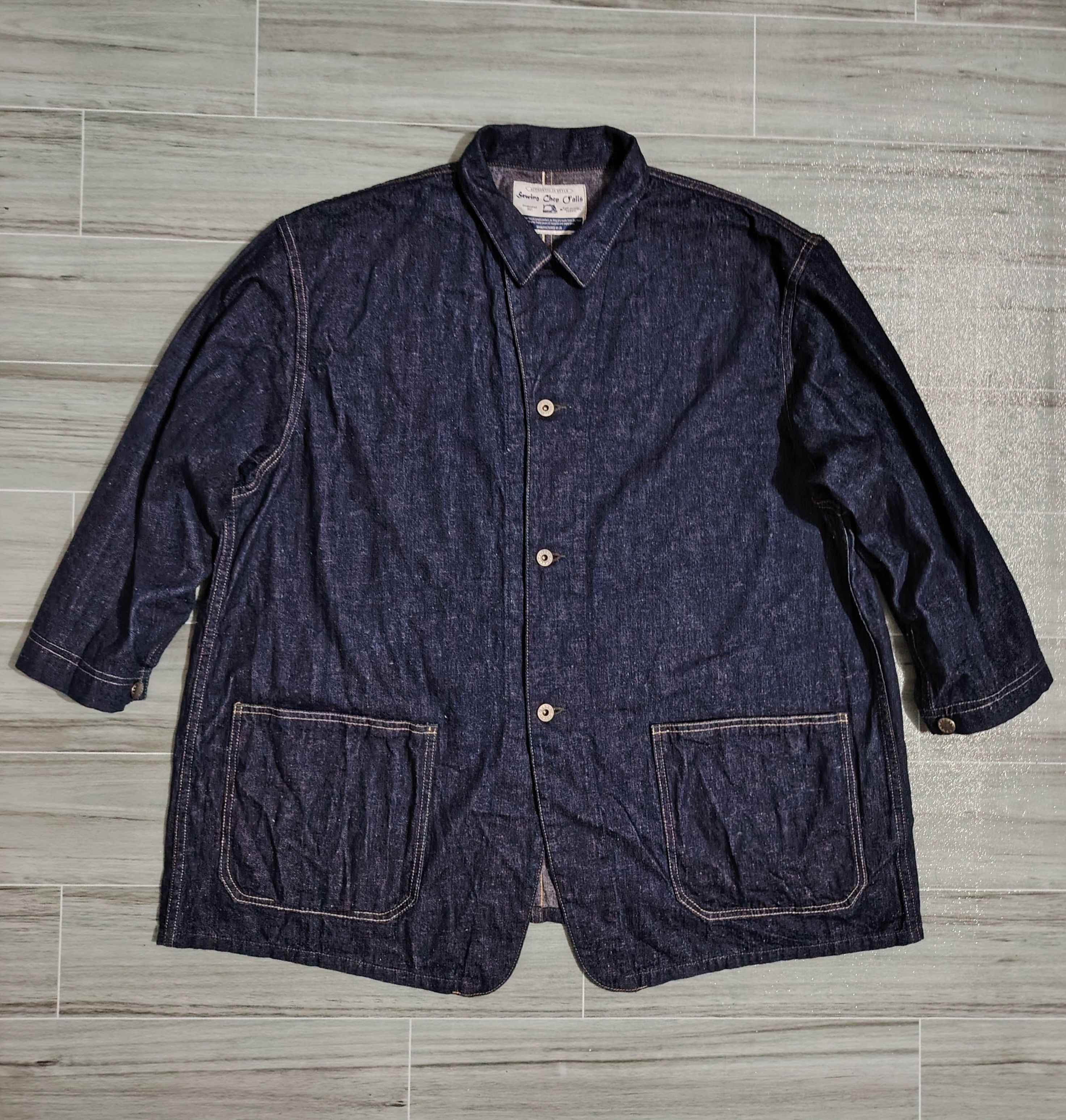 Johnbull JOHN BULL - Sewing Chop O'alls WWII Denim Coverall Jacket Size US L / EU 52-54 / 3 - 2 Thumbnail