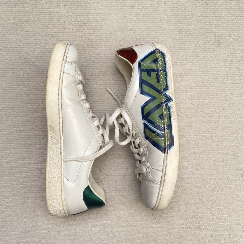 Gucci Gucci Ace Loved White Sneakers -2508 Size US 7.5 / EU 40-41 - 6 Thumbnail