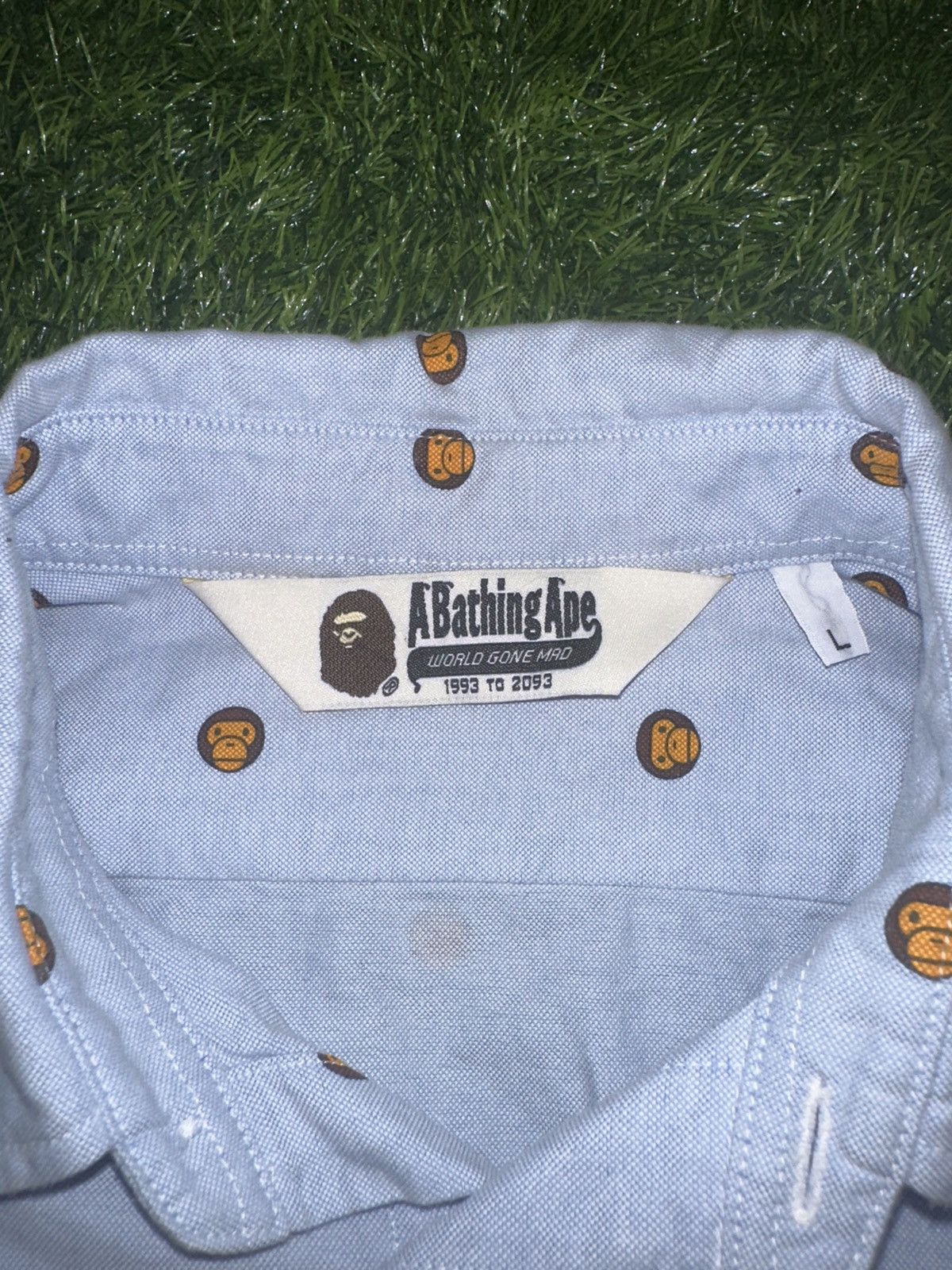 Bape Bape by a bathing ape baby milo collared shirt size Large Size US L / EU 52-54 / 3 - 4 Thumbnail