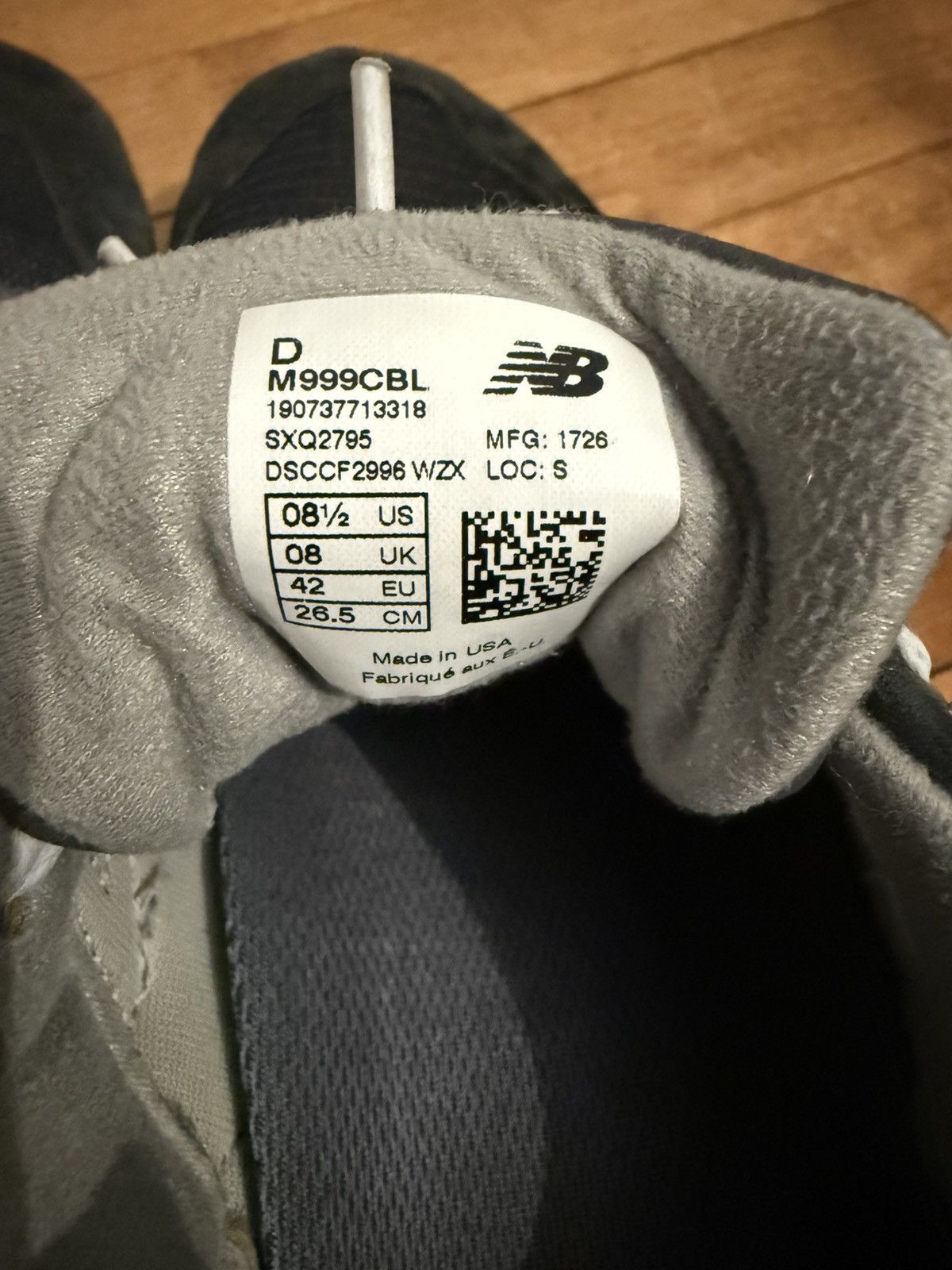 New Balance New Balance 999 - Black/Grey Size 8.5 Size US 8.5 / EU 41-42 - 4 Thumbnail