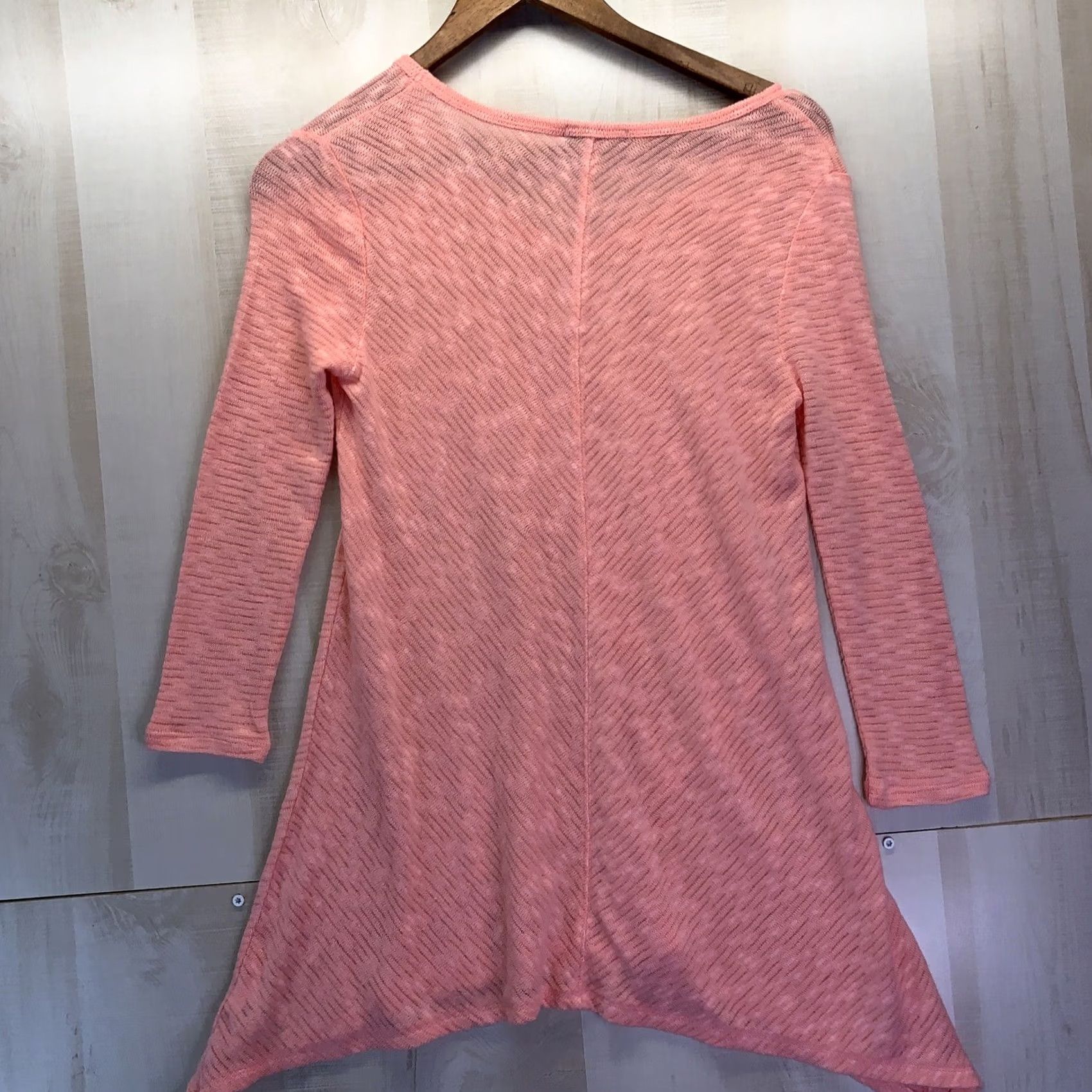 DKNY DKNY Women’s S Pink Sheer Woven Tunic 3/4 Sleeve Top Shirt -4070 Mens Womens Boys Girls Size S / US 4 / IT 40 - 5 Thumbnail