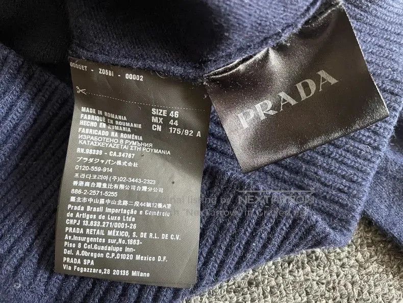 Prada Prada Blue Wool Crewneck Sweater. Size US M / EU 48-50 / 2 - 6 Thumbnail