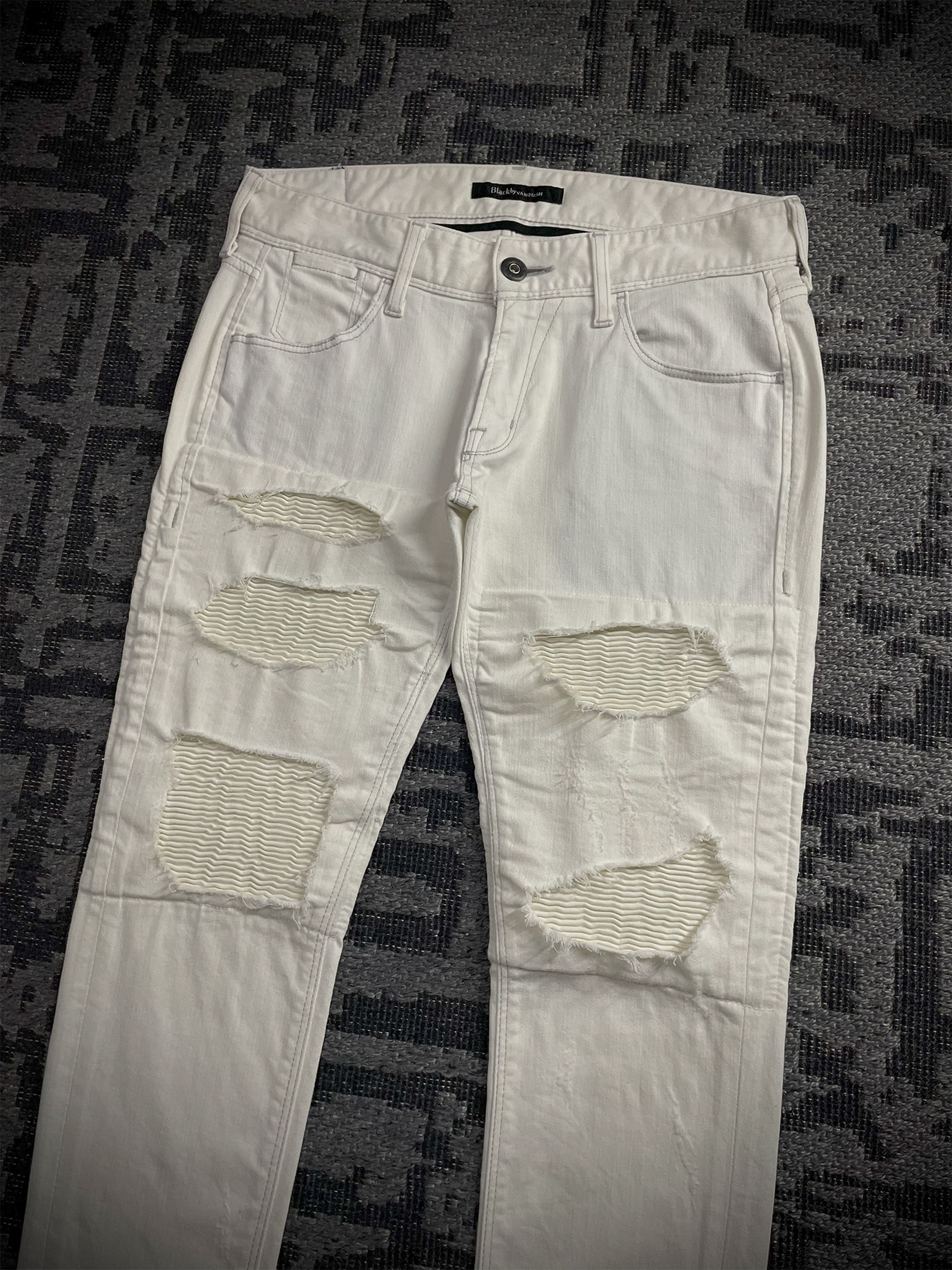 Vanquish Black By Vanquish Skinny Biker Jeans Size US 33 - 2 Thumbnail