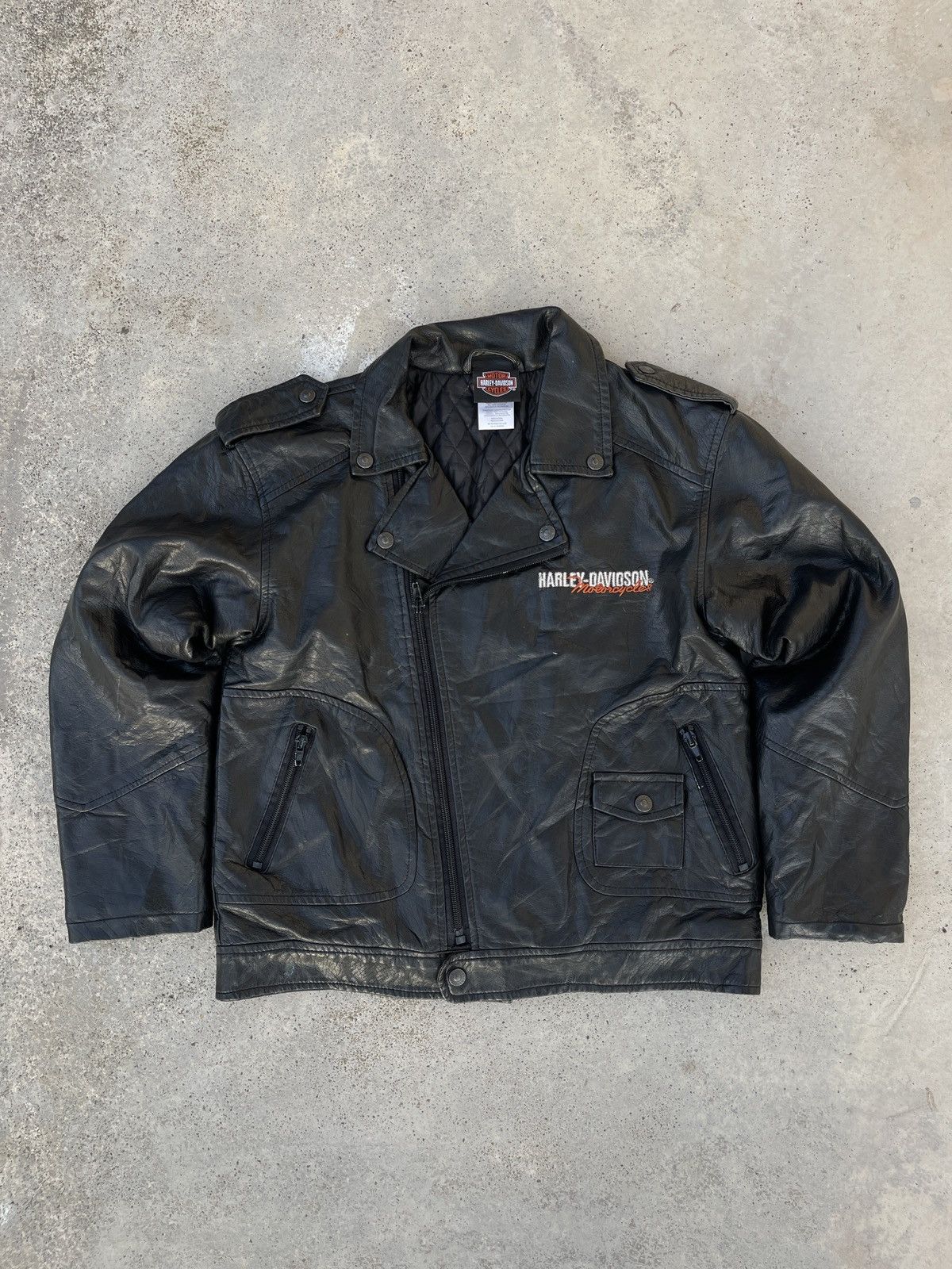 Harley Davidson Harley Davidson Y2K Moto Racing Leather Jacket Size US S / EU 44-46 / 1 - 1 Thumbnail