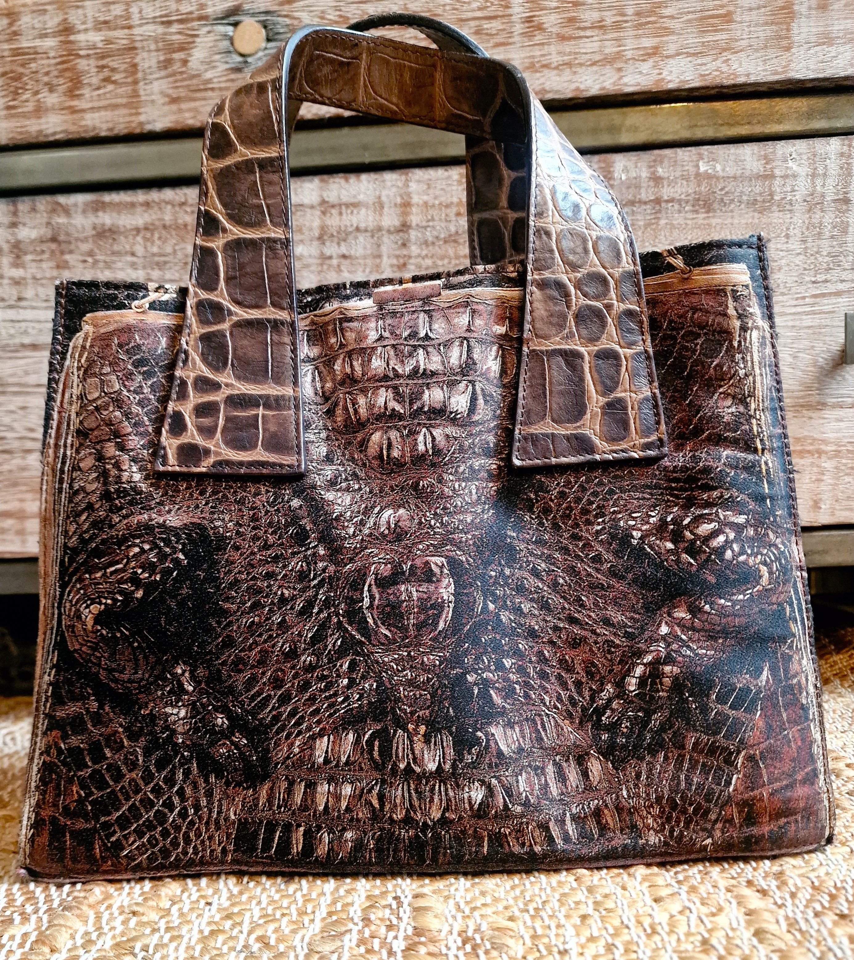 Jean Paul Gaultier Jean Paul Gaultier Crocodile Leather Trompe l'oeil Bag Size ONE SIZE - 5 Thumbnail