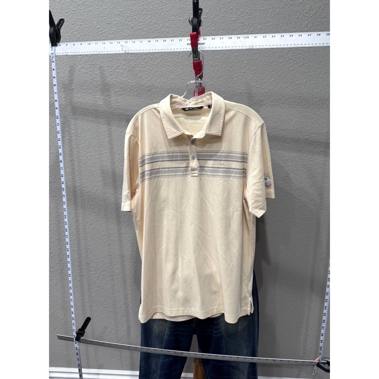 TravisMathew Travis Matthew Pebble Peach Golf Link POLO SHIRT Large L Mens Size US L / EU 52-54 / 3 - 2 Thumbnail
