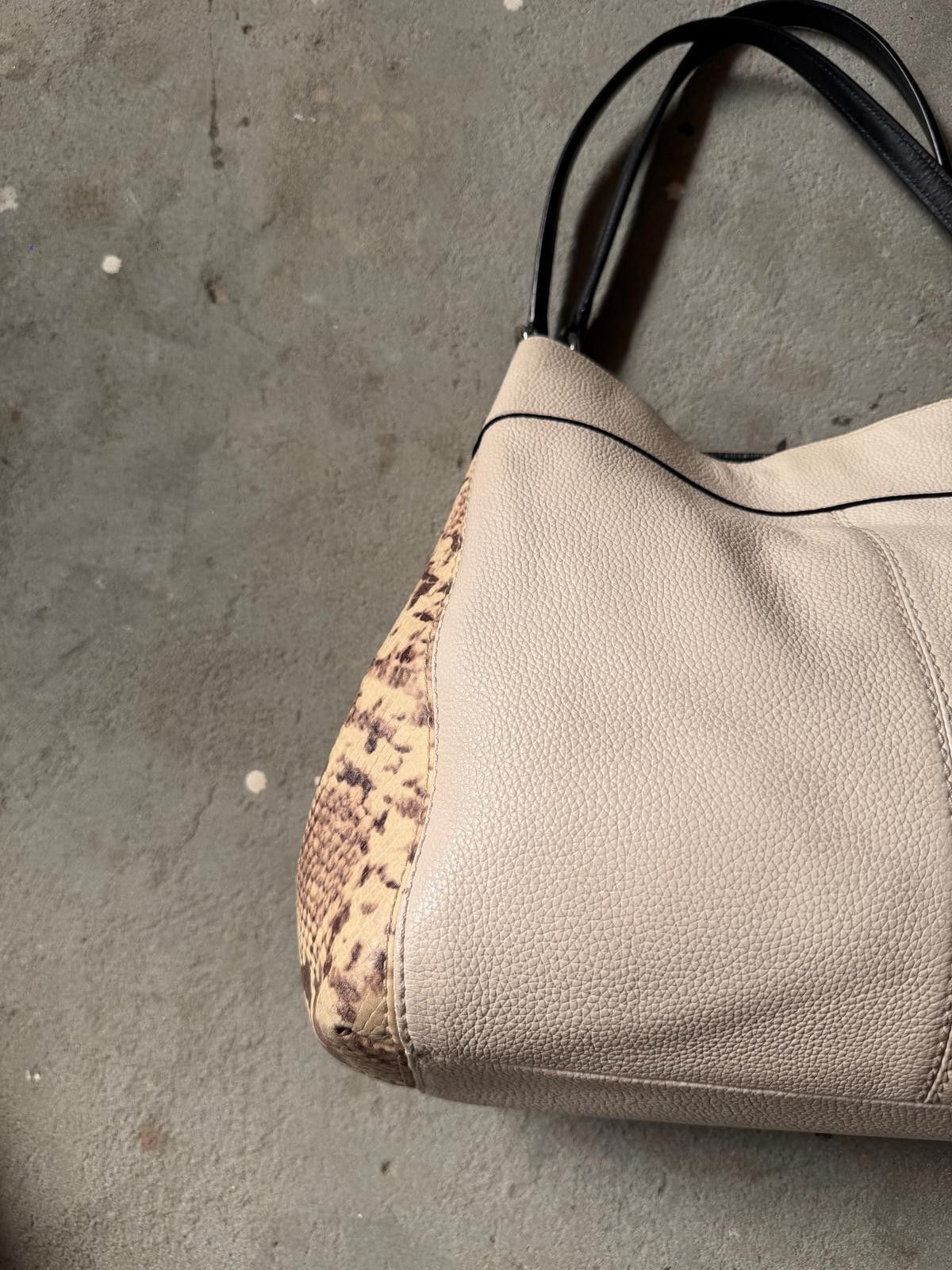 Coach Coach Lexy Snakeskin Embossed Shoulder Bag Ivory Size ONE SIZE - 7 Thumbnail