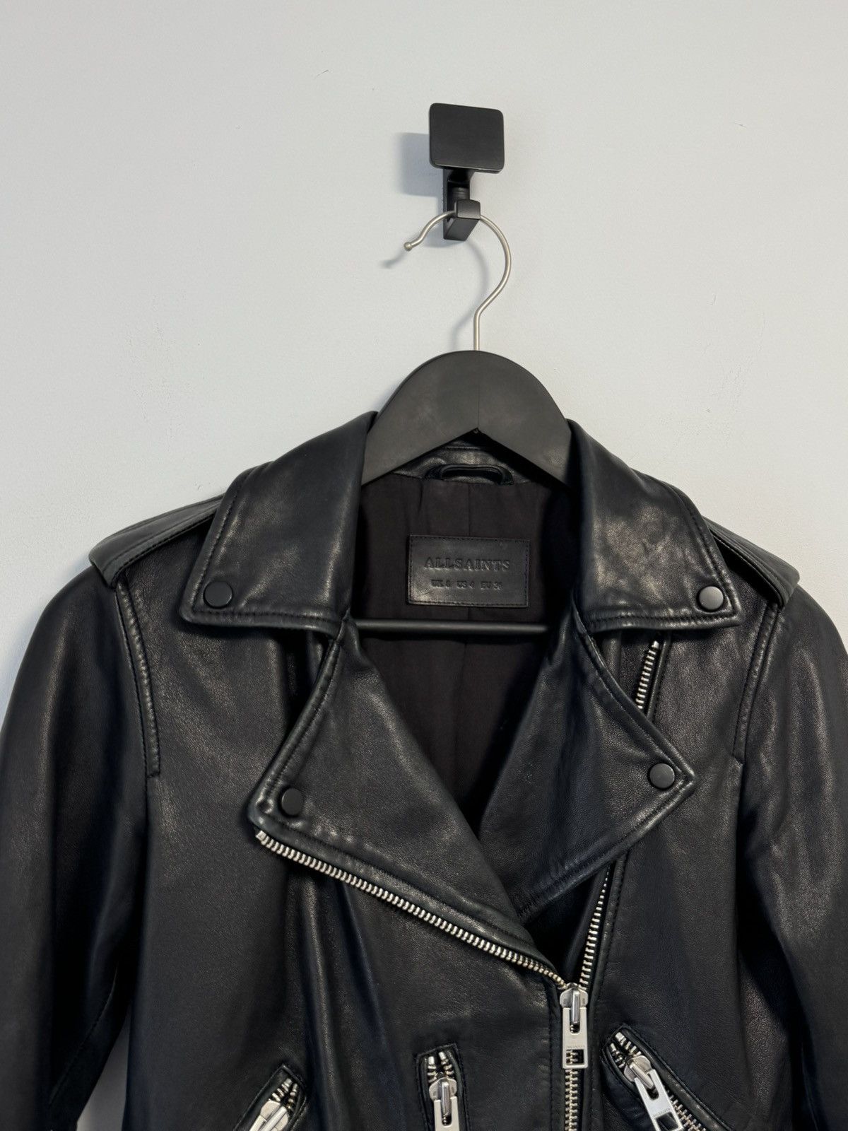 Allsaints ALLSAINTS Balfern Biker Jacket Black Motorcycle Short US 4 Size S / US 4 / IT 40 - 2 Thumbnail