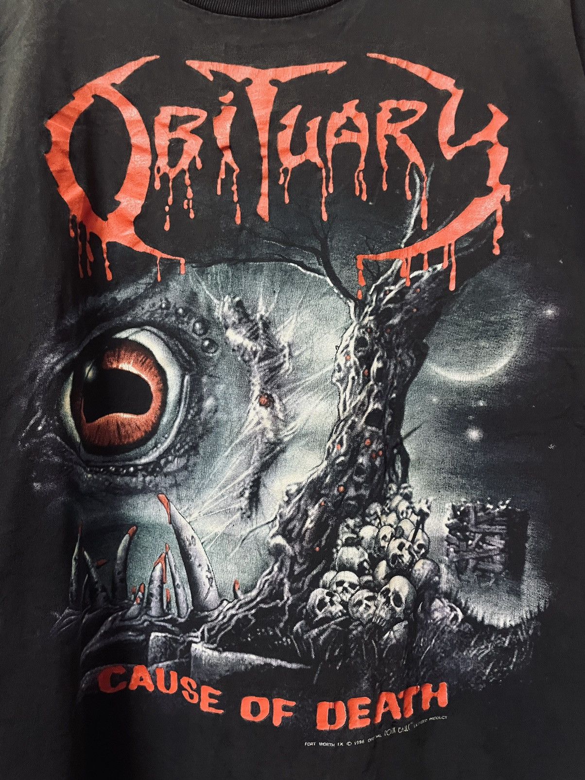Band Tees VINTAGE OBITUARY X ROCK EAGLE BAND 90s TEE Size US L / EU 52-54 / 3 - 3 Thumbnail