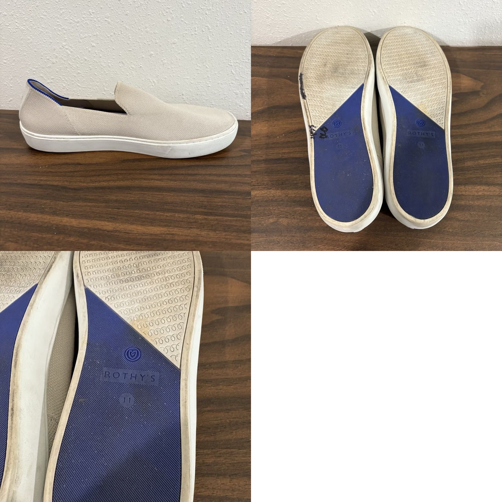 Rothy's Rothy's The Original Slip On Sneakers Sand White Size 11 Beige Loafers Shoes Flat Women's Casual Workwear Size US 9 / IT 39 - 9 Thumbnail