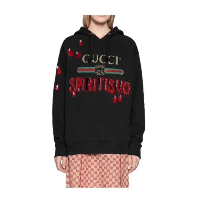 Gucci Gucci Black Crystal Hoodie Size US XS / EU 42 / 0 - 1 Thumbnail