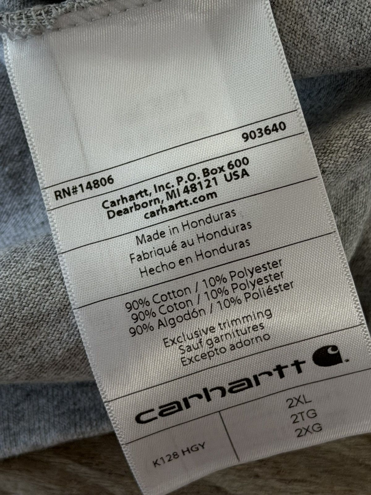 Carhartt ‼️Carhartt Box Logo Basic Oversize Long Sleeve Tee dril‼️ Size US XXL / EU 58 / 5 - 18 Thumbnail