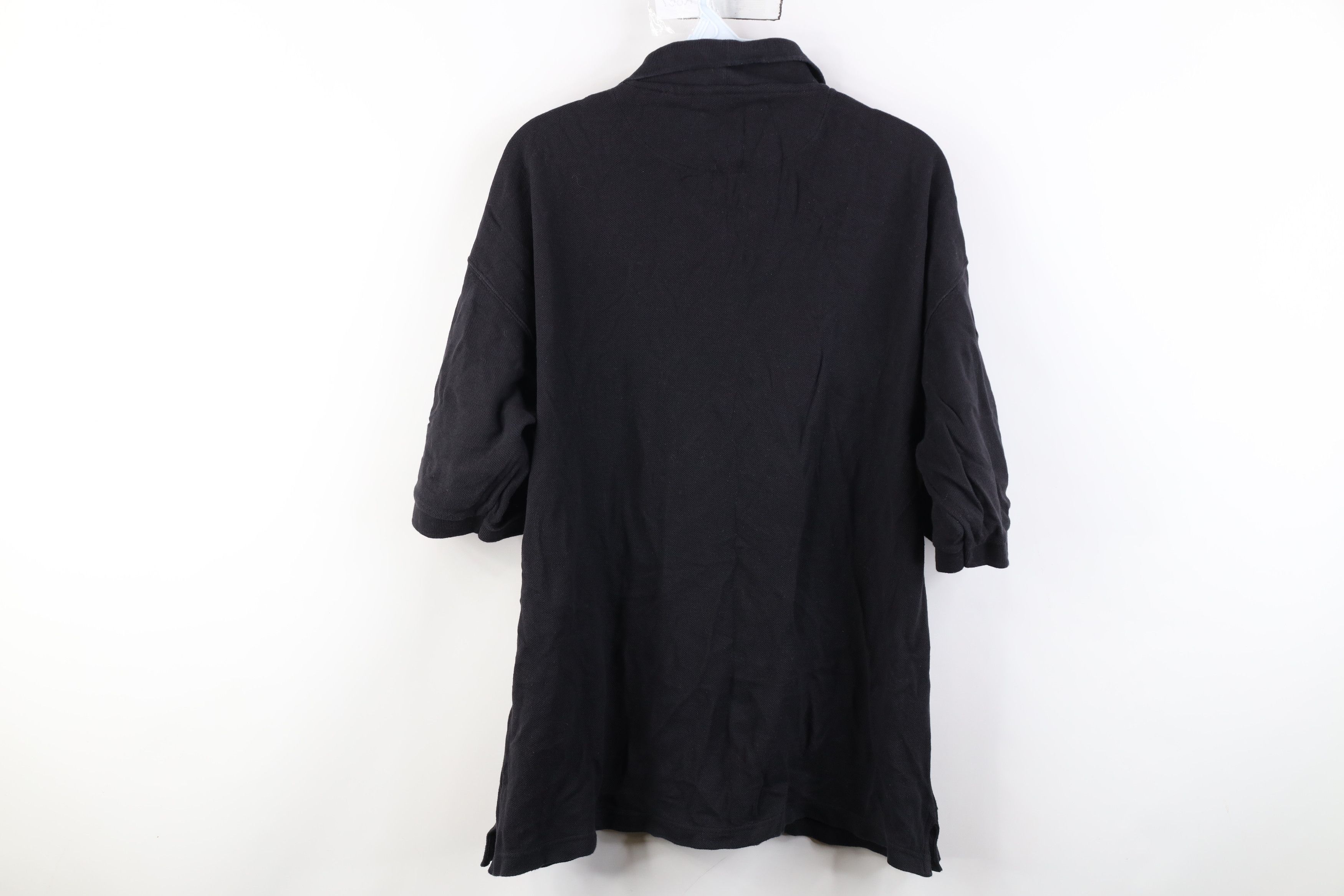 Vintage Vintage 90s Streetwear Baggy Heavyweight Polo Shirt Black Size US L / EU 52-54 / 3 - 12 Thumbnail