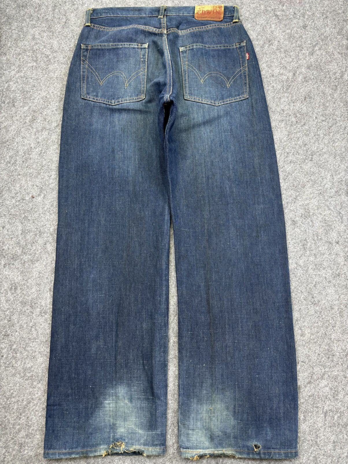Edwin Vintage Wide Edwin 505 Green Selvedge Denim F800 Size US 31 - 16 Thumbnail