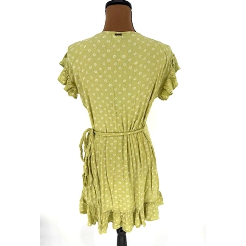 Billabong Billabong Green and White Wrap and Roll Wrap Dress Size M / US 6-8 / IT 42-44 - 3 Thumbnail