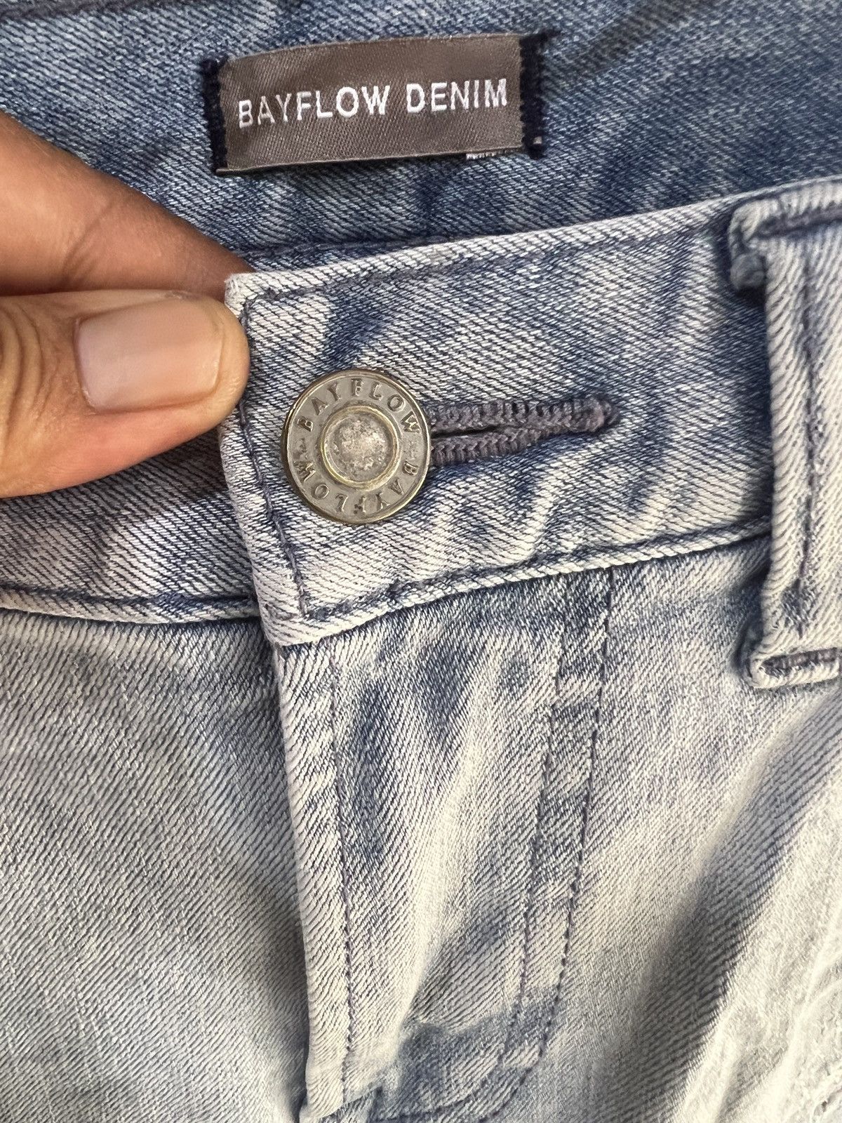 Japanese Brand 🔥Bayflow Denim Slim Skinny Distressed Denim Size US 33 - 10 Thumbnail