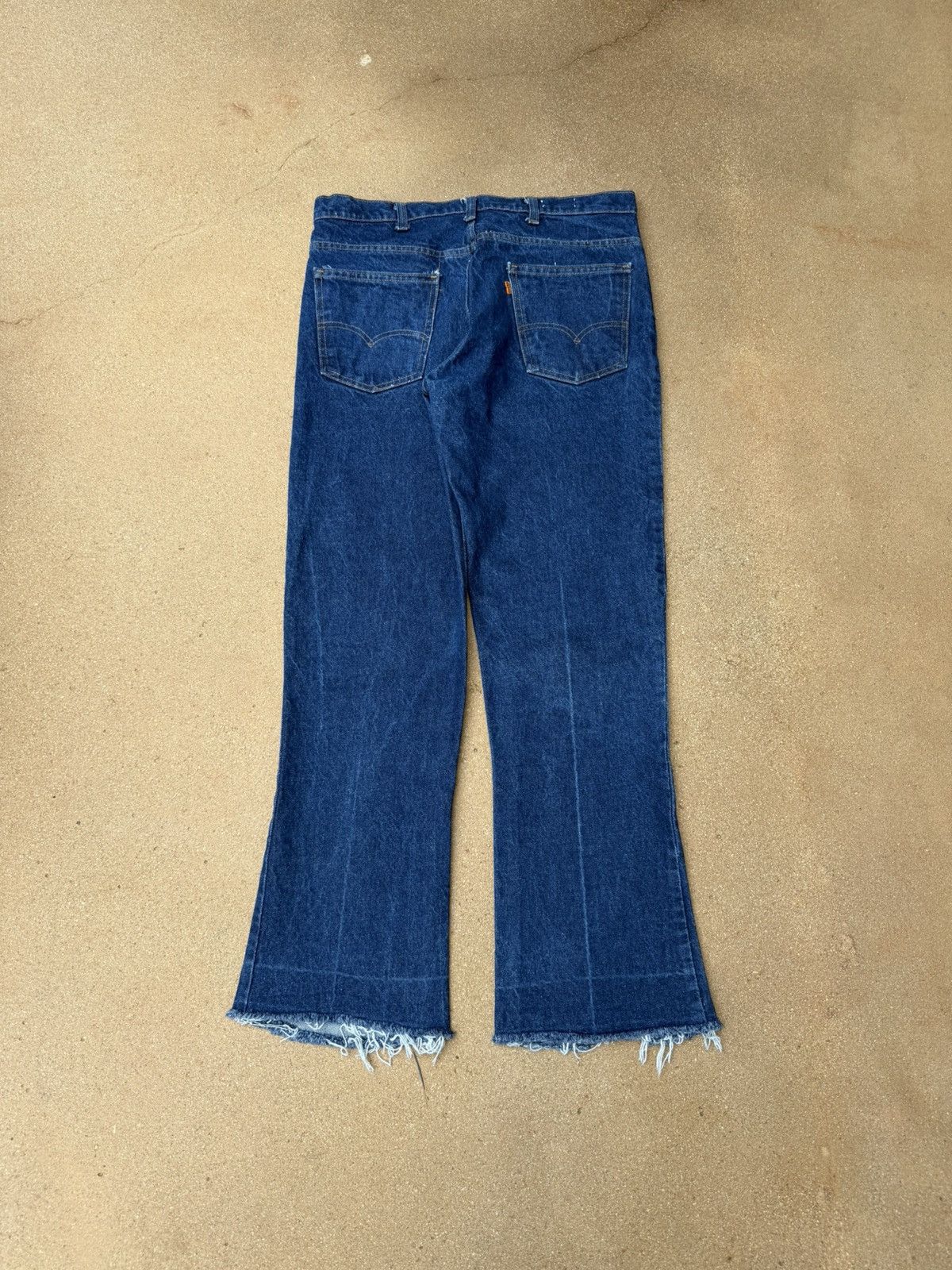 Levi's Vtg 70’s Levi’s 646 Orange Tab Bellbottom Flare Jeans 35x30 Size US 35 - 2 Thumbnail