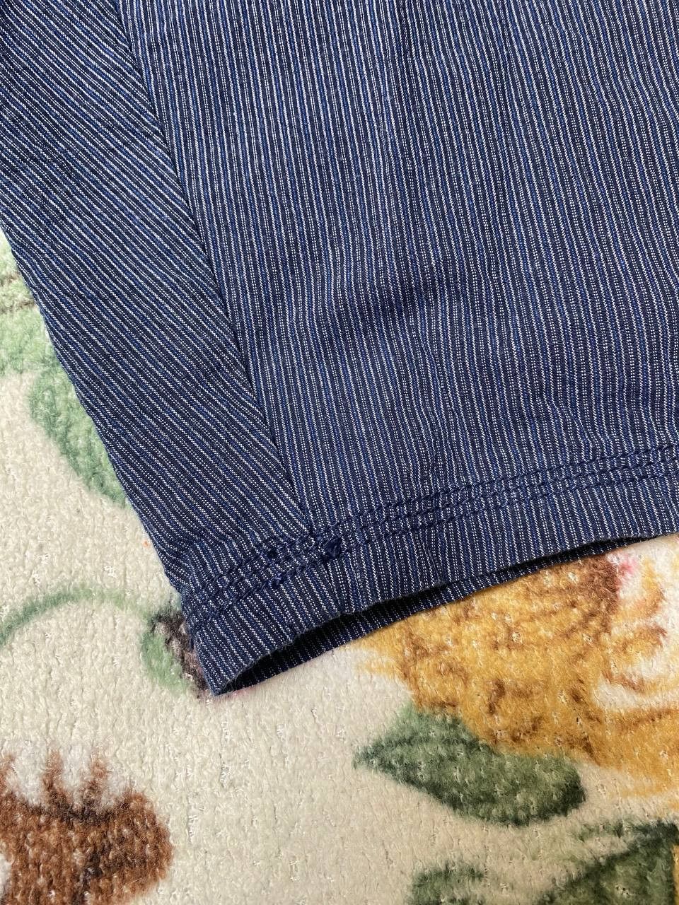 John Varvatos John Varvatos Shorts Pinstripe Linen Flat Front Designer Size US 36 / EU 52 - 10 Thumbnail
